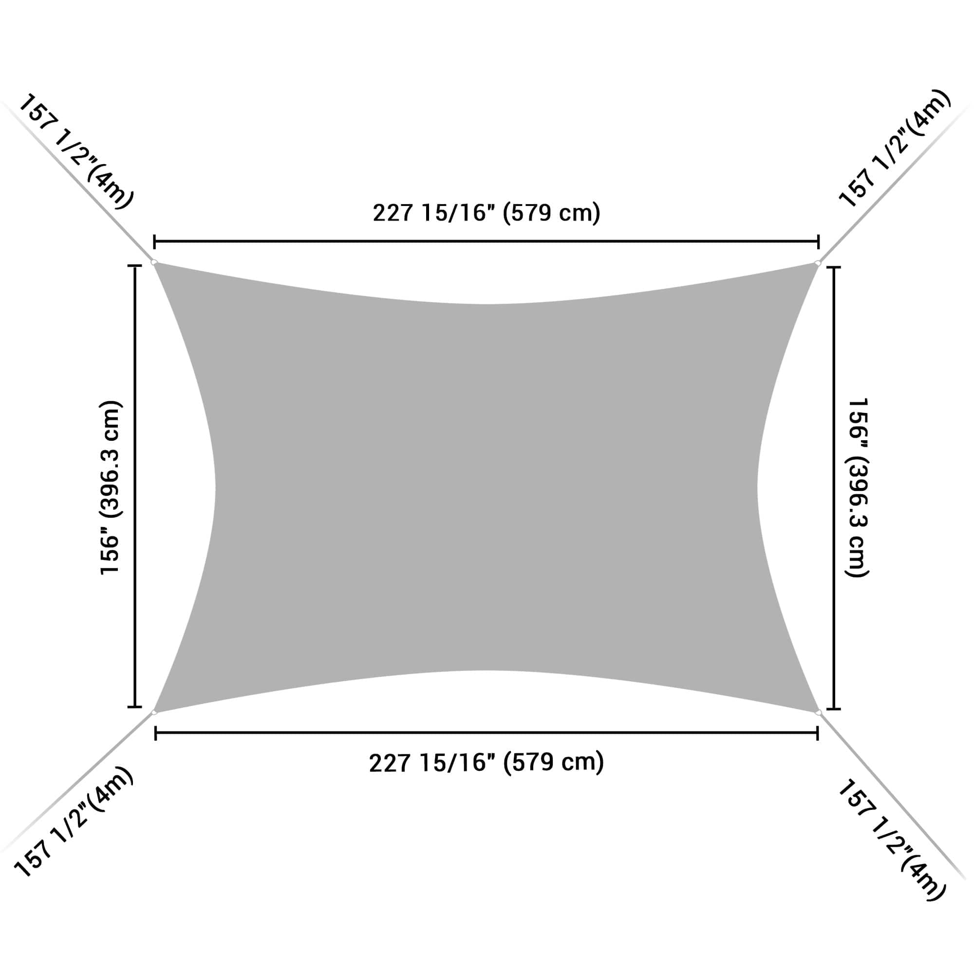 Yescom 07SSSSET011-1319-LO Shade-Sail-Fabric-Access - View #2