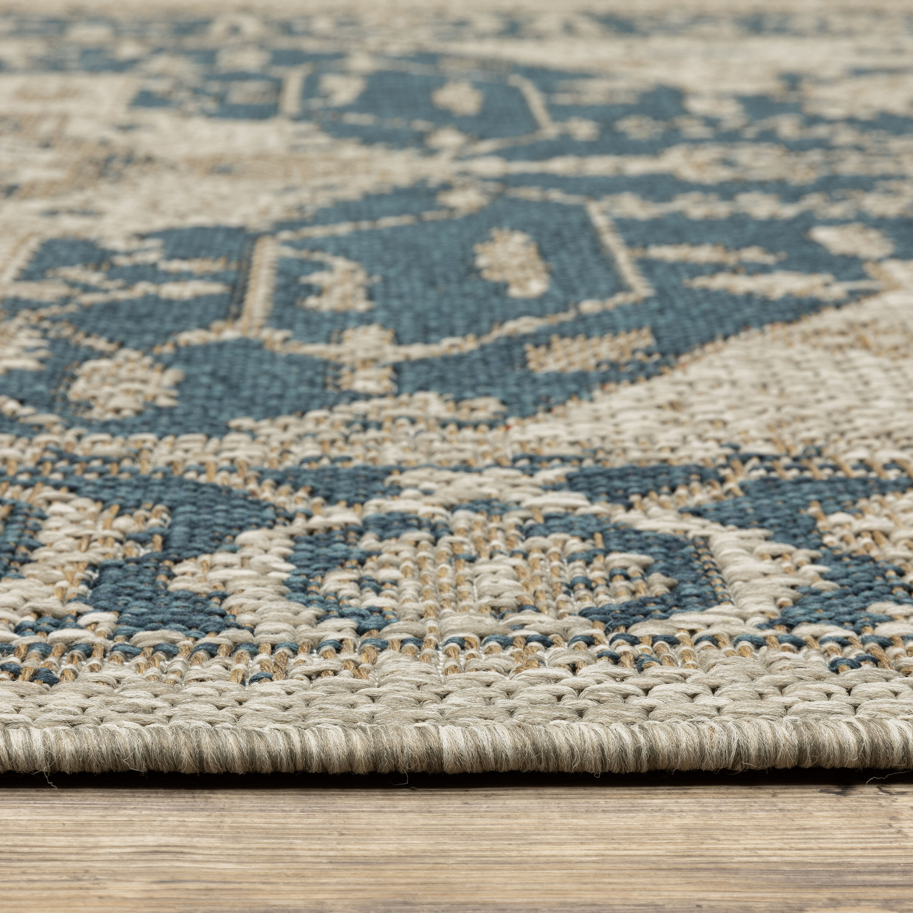 Genoa Grey Indoor/Outdoor Rug Swatch 12x18