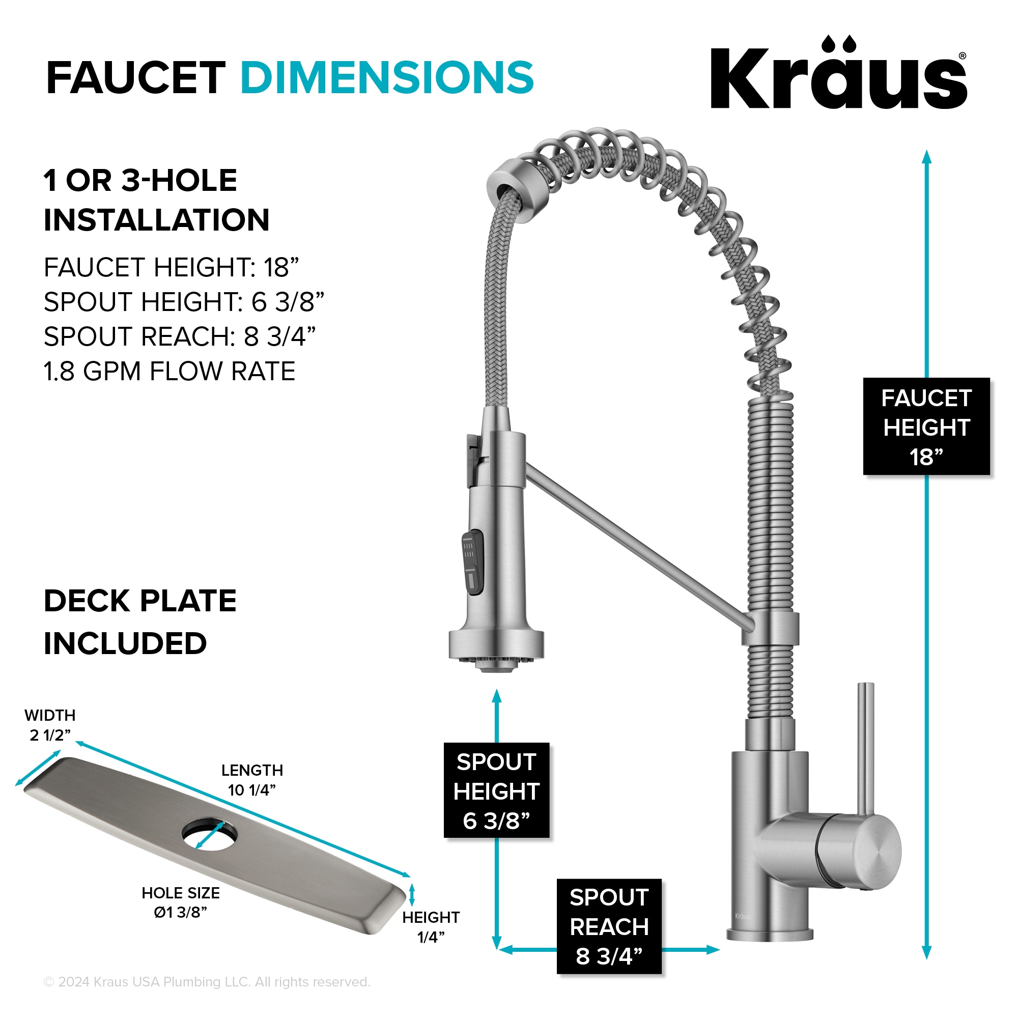 Kraus Bolden Spot Free Stainless Steel Single Handle Pull Down Kitchen   66282904 