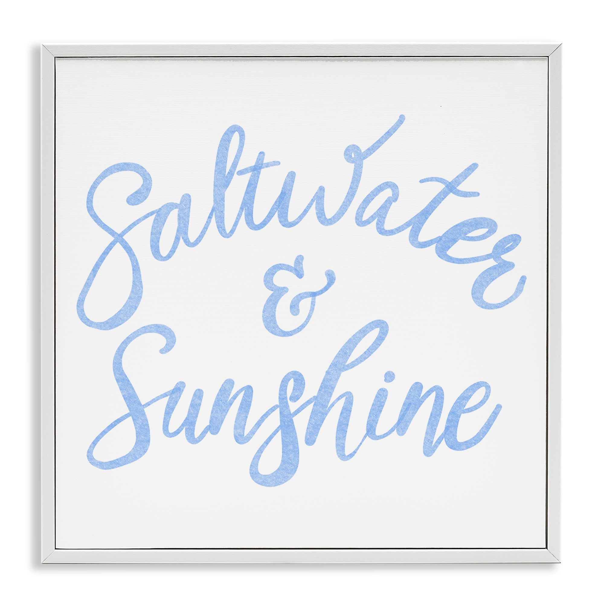 Stupell Industries BS-836-WFR-24X24 Minimal Saltwater and Sunshine White Framed Giclee Art By SunDance Group 24 x 24