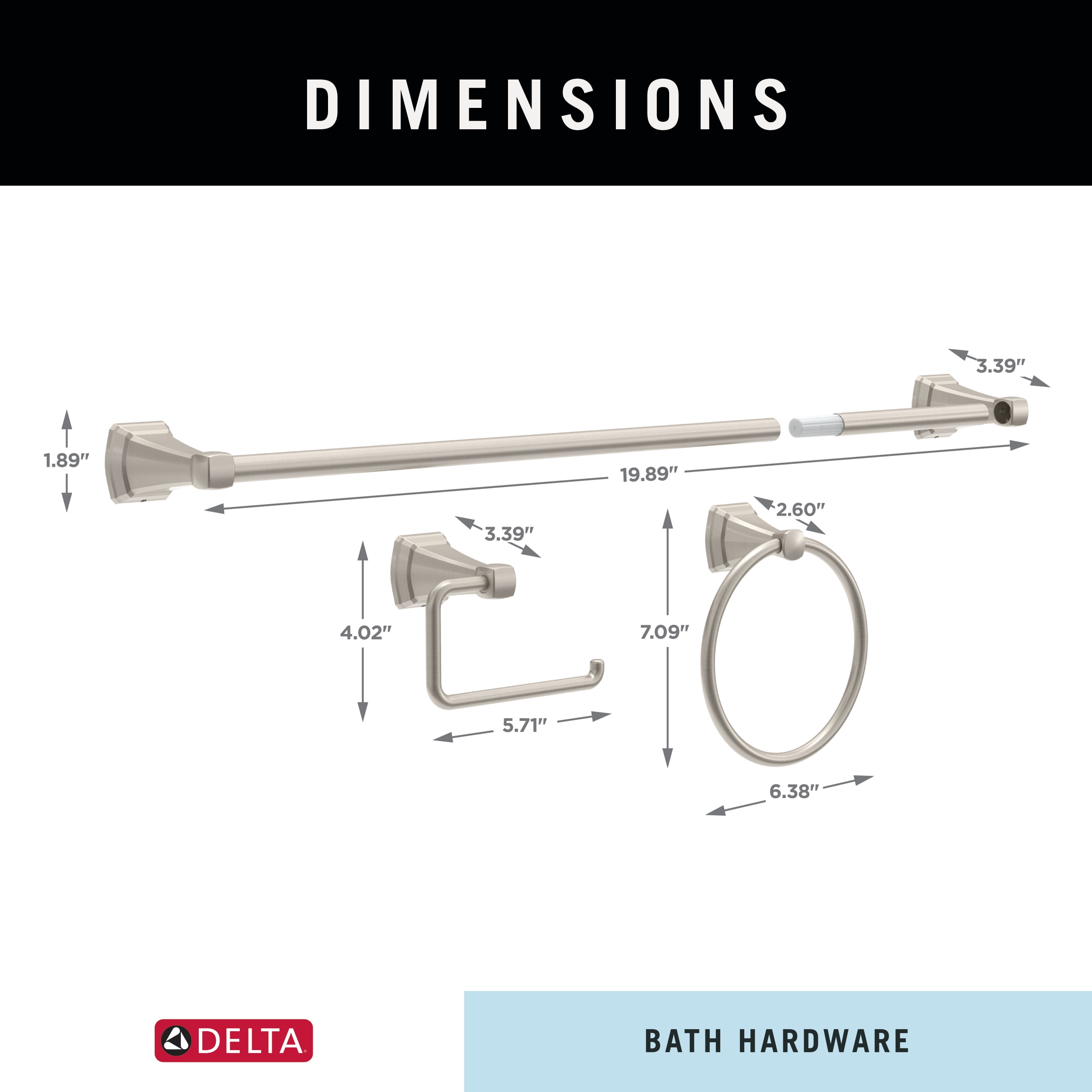 Delta KNX63-DN Decorative-Bath-Hardware-Kits - View #9