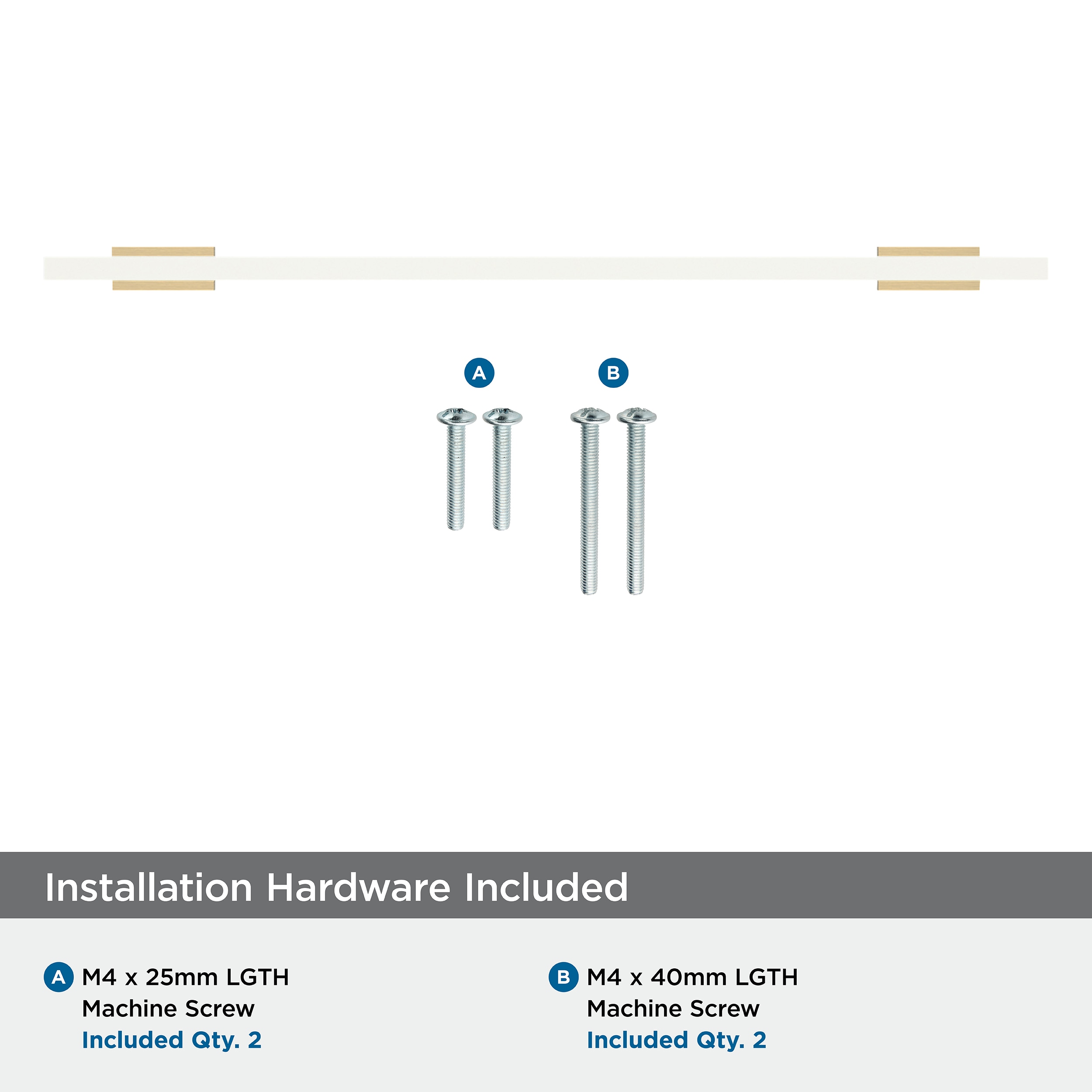 Urbanite Golden Champagne and White Cabinet Pull