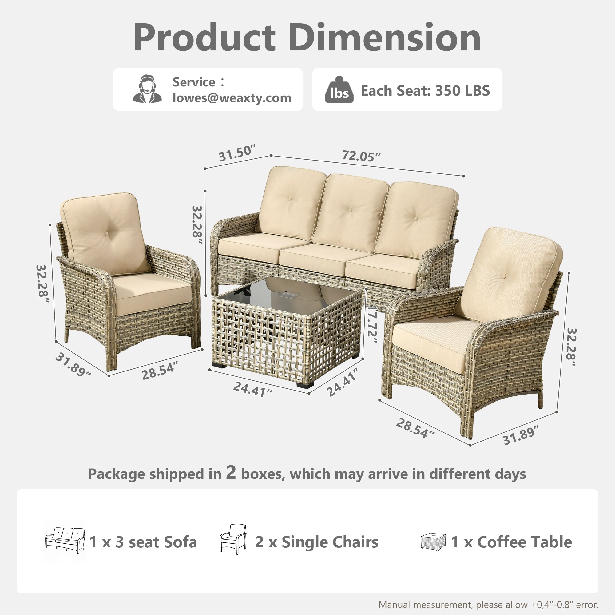 weaxty HMBVNC600S41 Patio-Conversation-Sets - View #7
