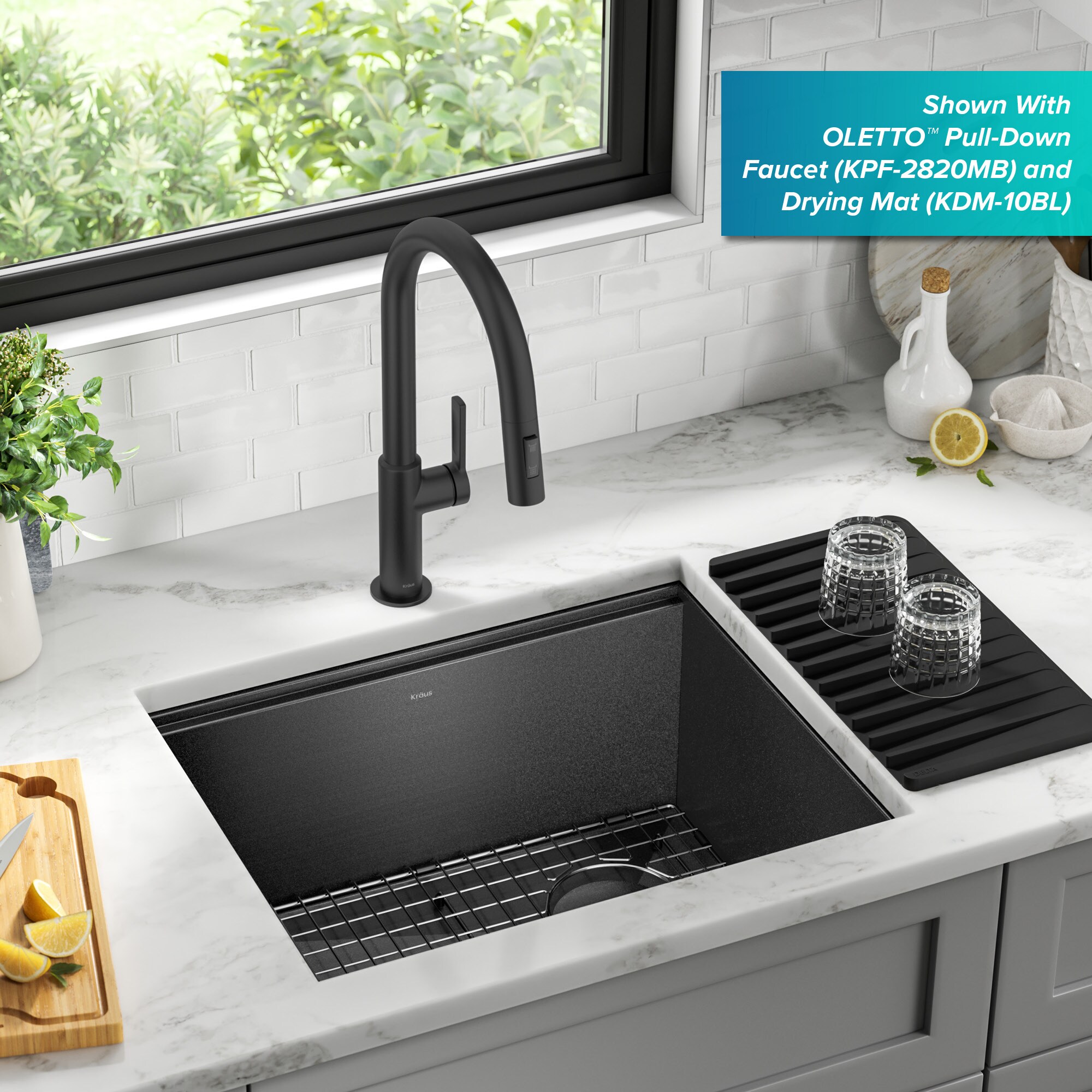 Kraus KWU1111-23-PGM Kitchen-Sinks - View #5