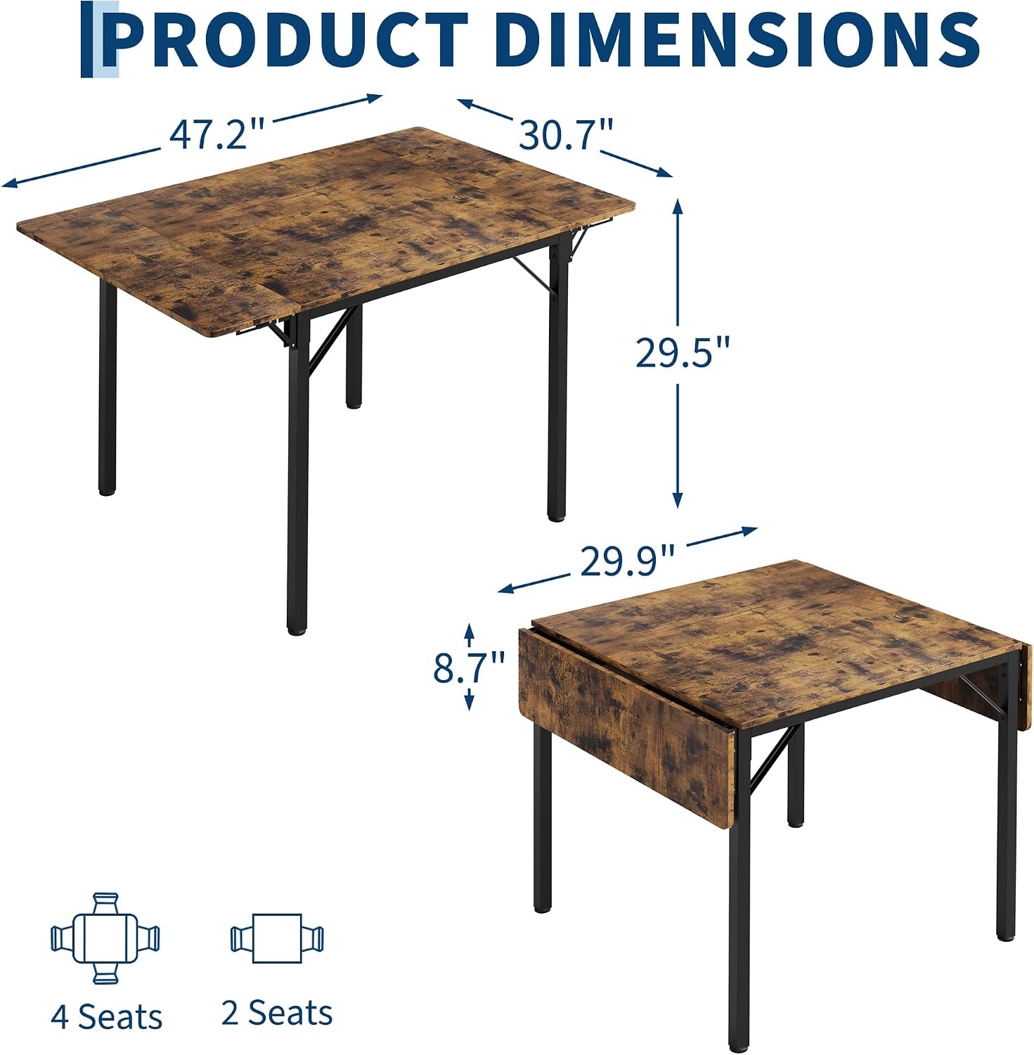 GAOMON CNARIMQNR4601FY Dining-Tables - View #3