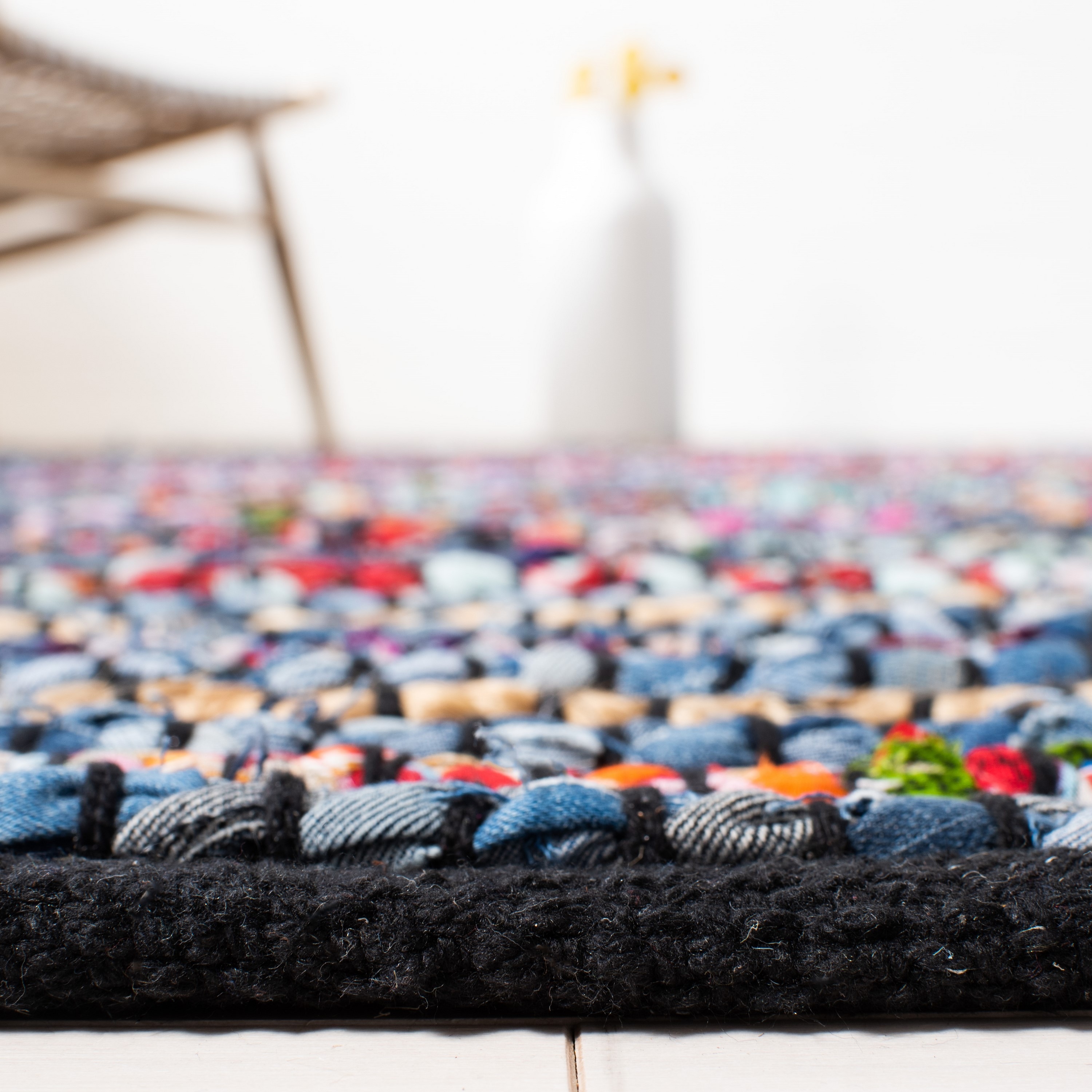 Handmade Flat Woven Multicolor Cotton Runner Rug 2'3" x 8'