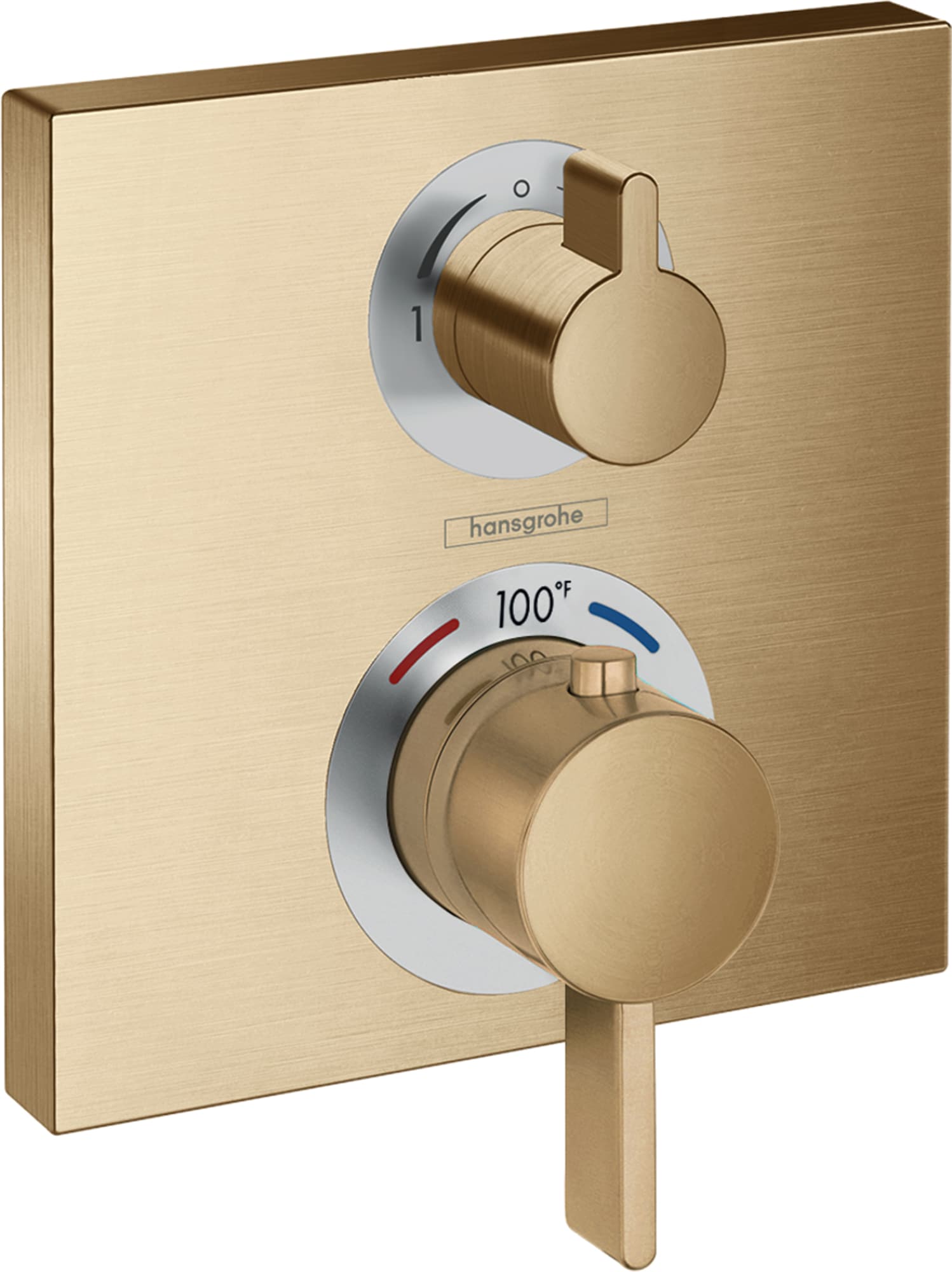 Hansgrohe 15712141 Ecostat Brushed Bronze 2.1-Inches Universal Bathtub/Shower Thermostatic trim