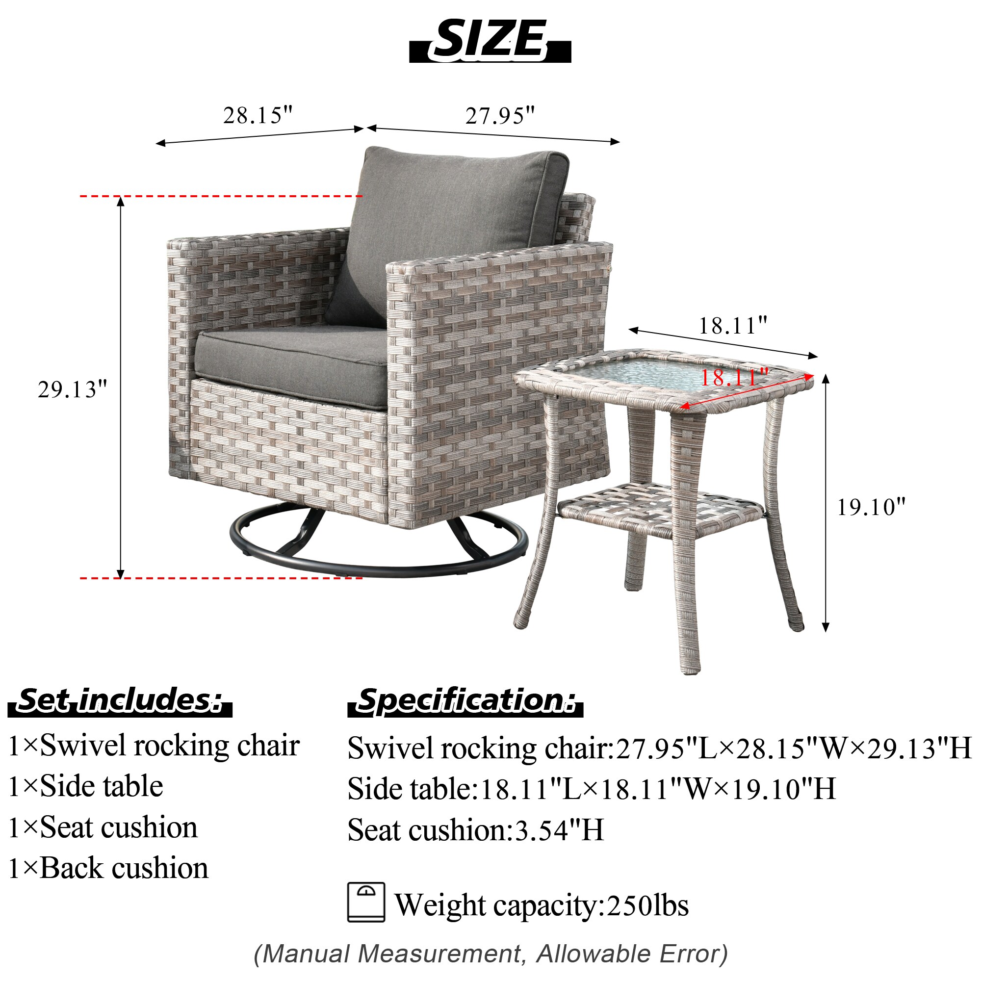 Pouuin SYZBBR1-CT Patio-Chairs - View #3