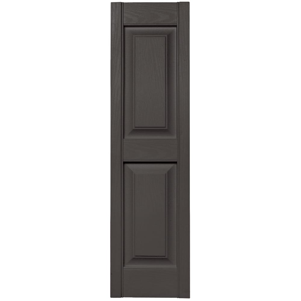 Vantage V4711243018 12-in W x 42.875-in H Charcoal Raised panel Exterior Shutters ( 1 -Pack )