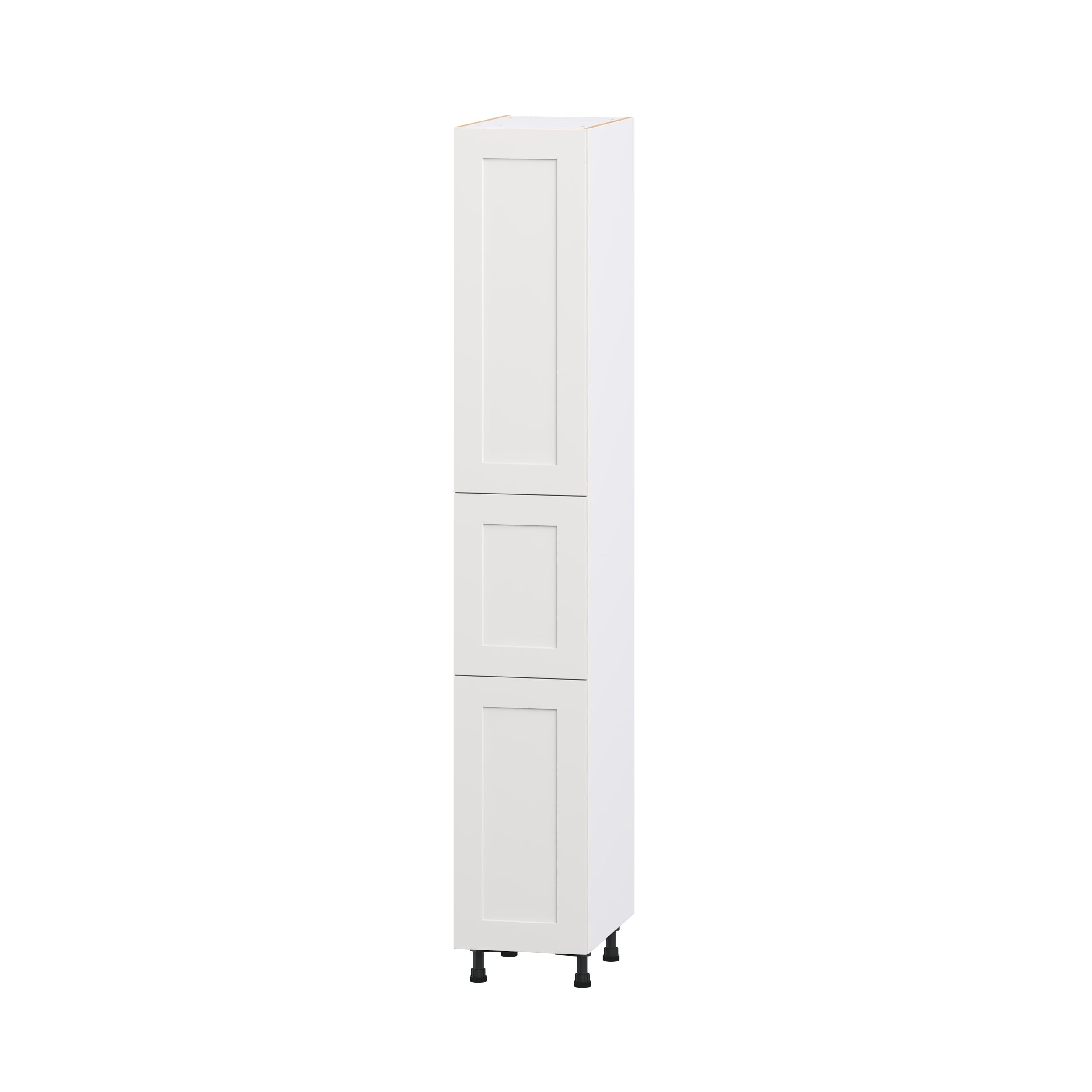 Hugo&Borg DST152494.5(L/R)-JO Jolie 15-in W x 94.5-in H x 24.5-in D Warm White Pantry Fully assembled Cabinet Recessed Panel Shaker
