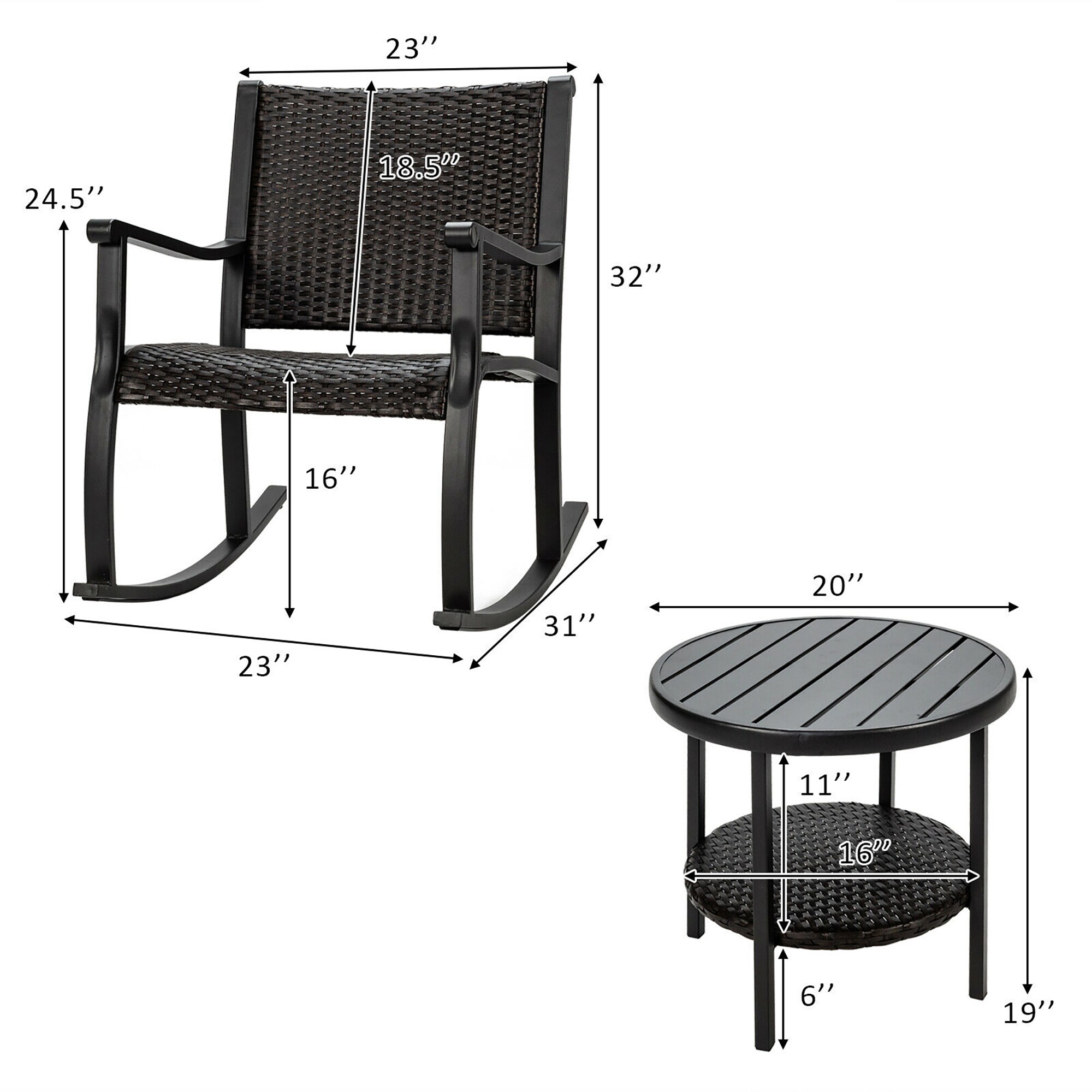 Forclover ALLC-13BK Patio-Conversation-Sets - View #8