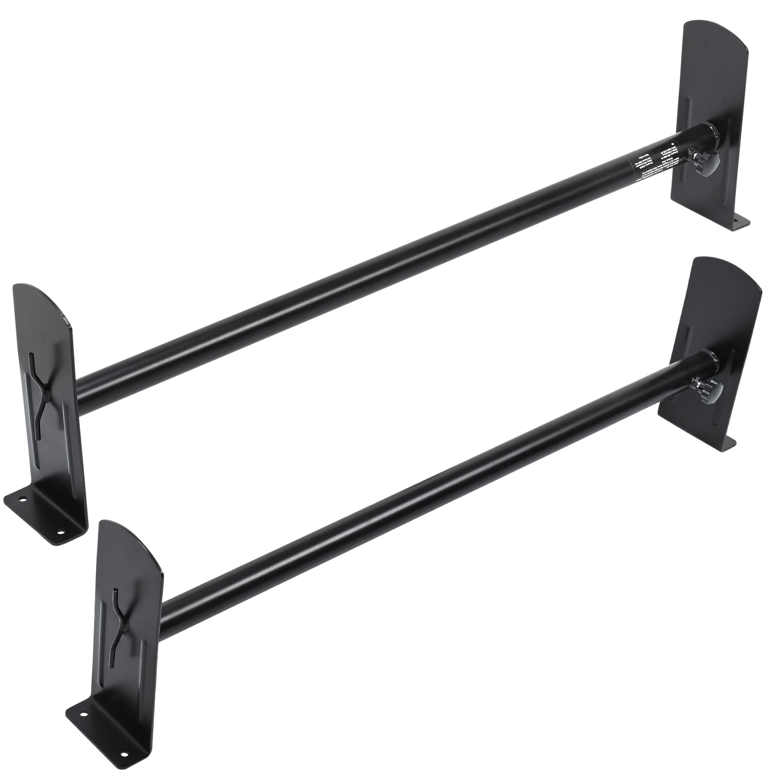 Mecale 500-lb 2-Bar Alloy Steel Van Roof Ladder Rack 35.8 to 52.4-in Adjustable Drilling Mount Black
