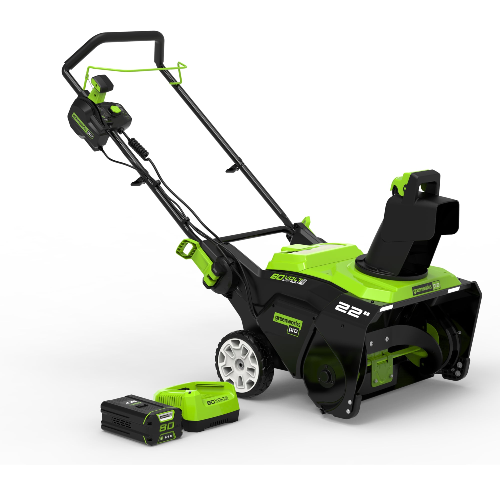 Greenworks Pro 80-volt 22-in Single-stage Push Cordless Electric Snow Blower 4 Ah (Battery and Charger Included) SN80L403 Sansujyuku sansujyuku.com