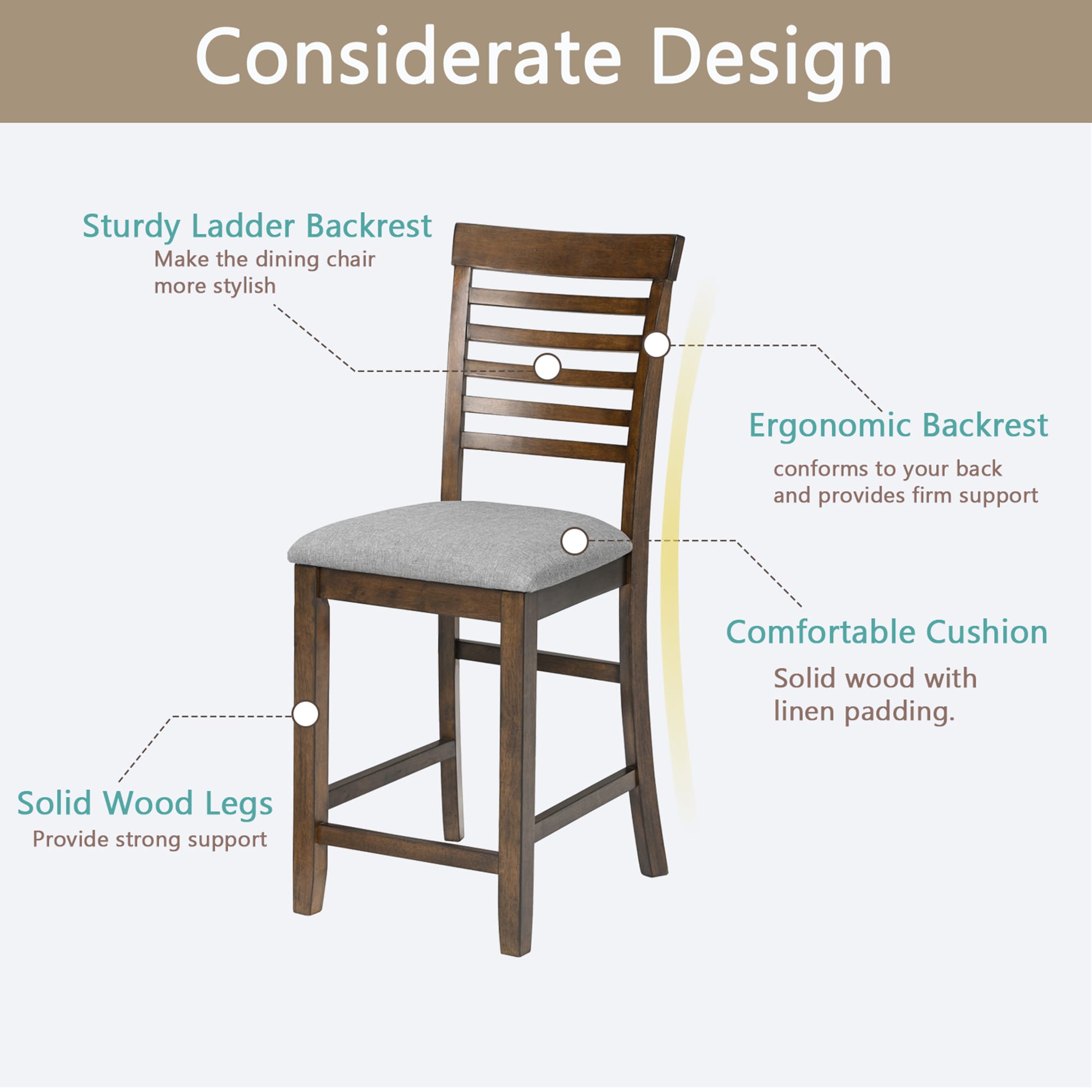 SINOFURN SYA370063GY Dining-Chairs - View #2
