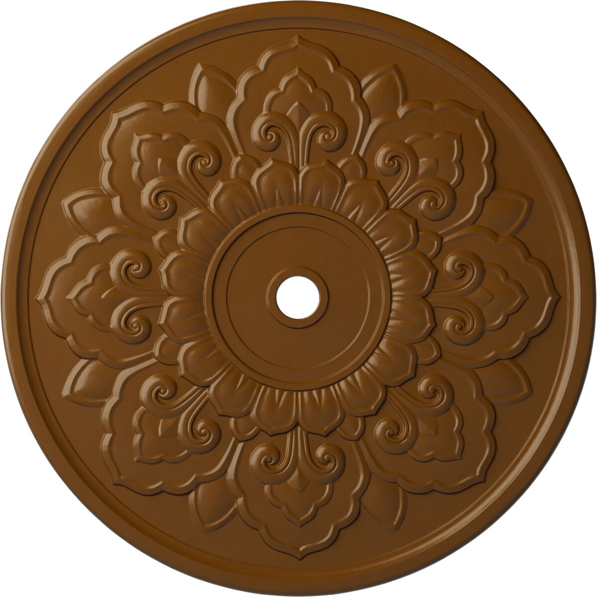 Ekena Millwork CM50LOSTF Lorry 51-in W x 51-in L Painted Smokey Topaz Polyurethane Whole Ceiling Medallion