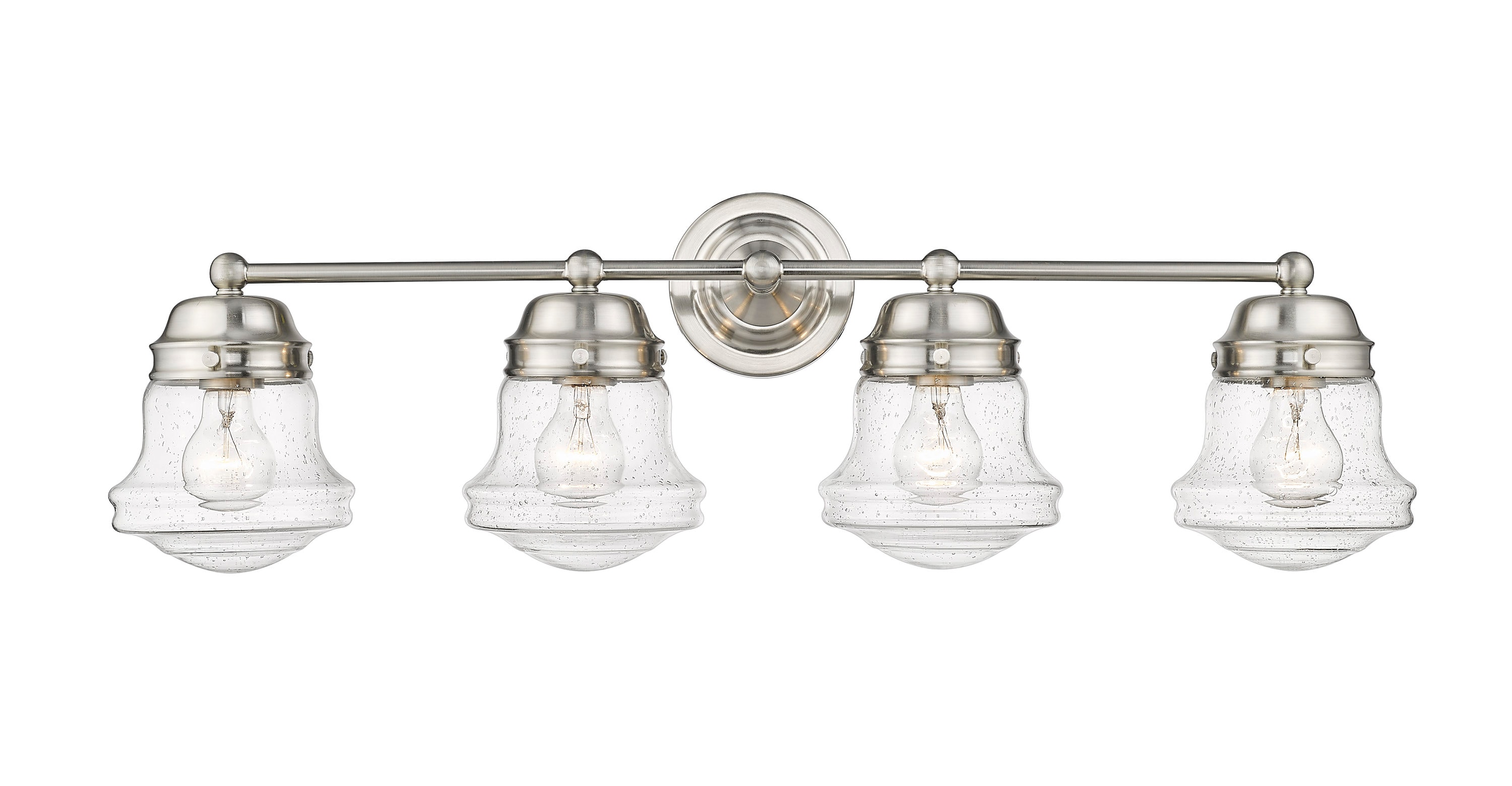 Z-Lite 736-4V-BN Vaughn 31.5-in 4-Light Brushed Nickel Transitional Vanity Light