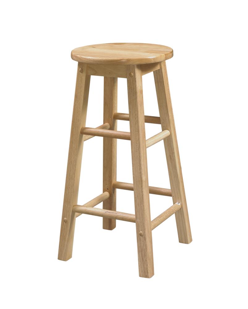 Linon Natural 24 In H Counter Height Wood Bar Stool At Lowes Com   10461783 