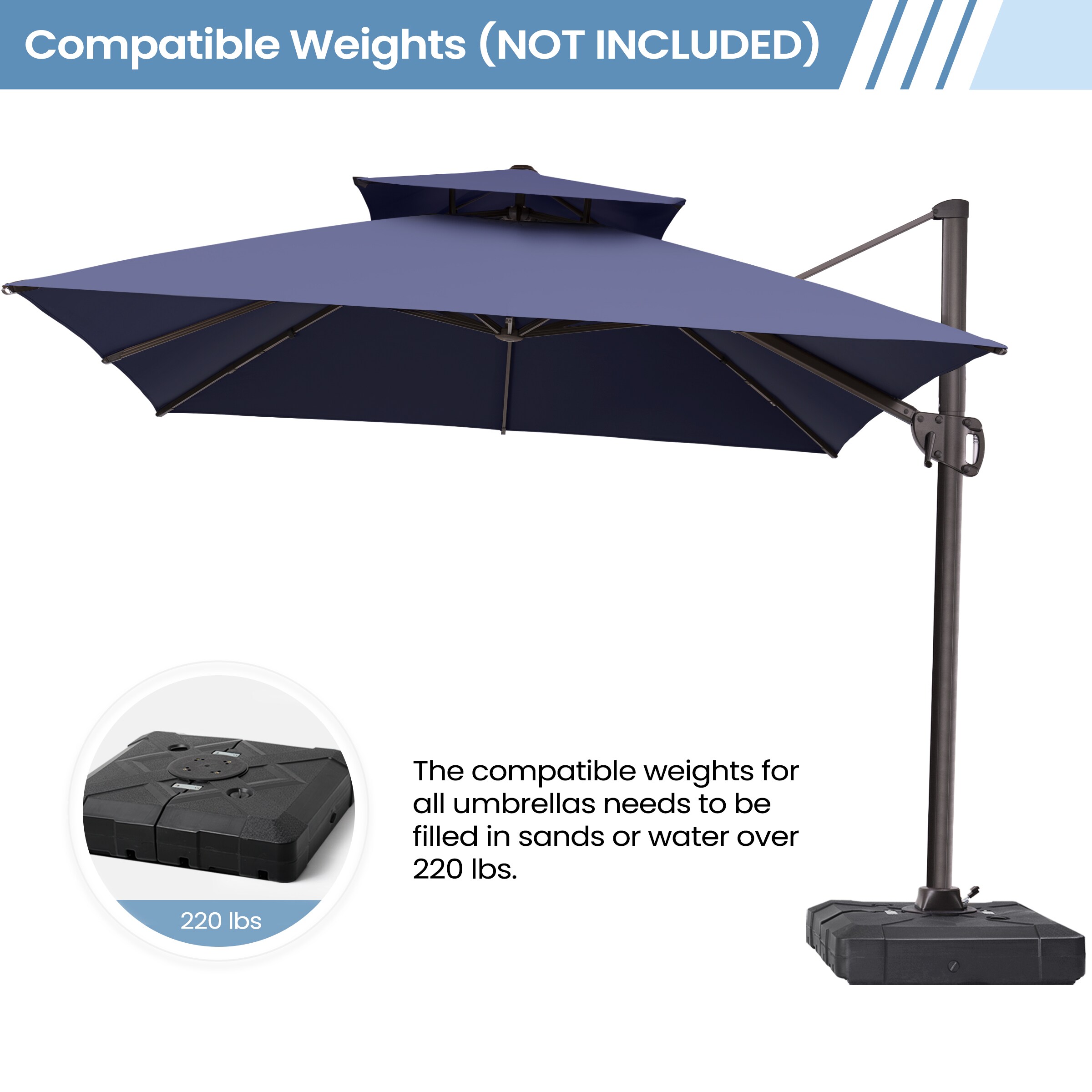 Crestlive Products CL-PU86LBLK-UB039BLK Umbrellas-2 - View #4