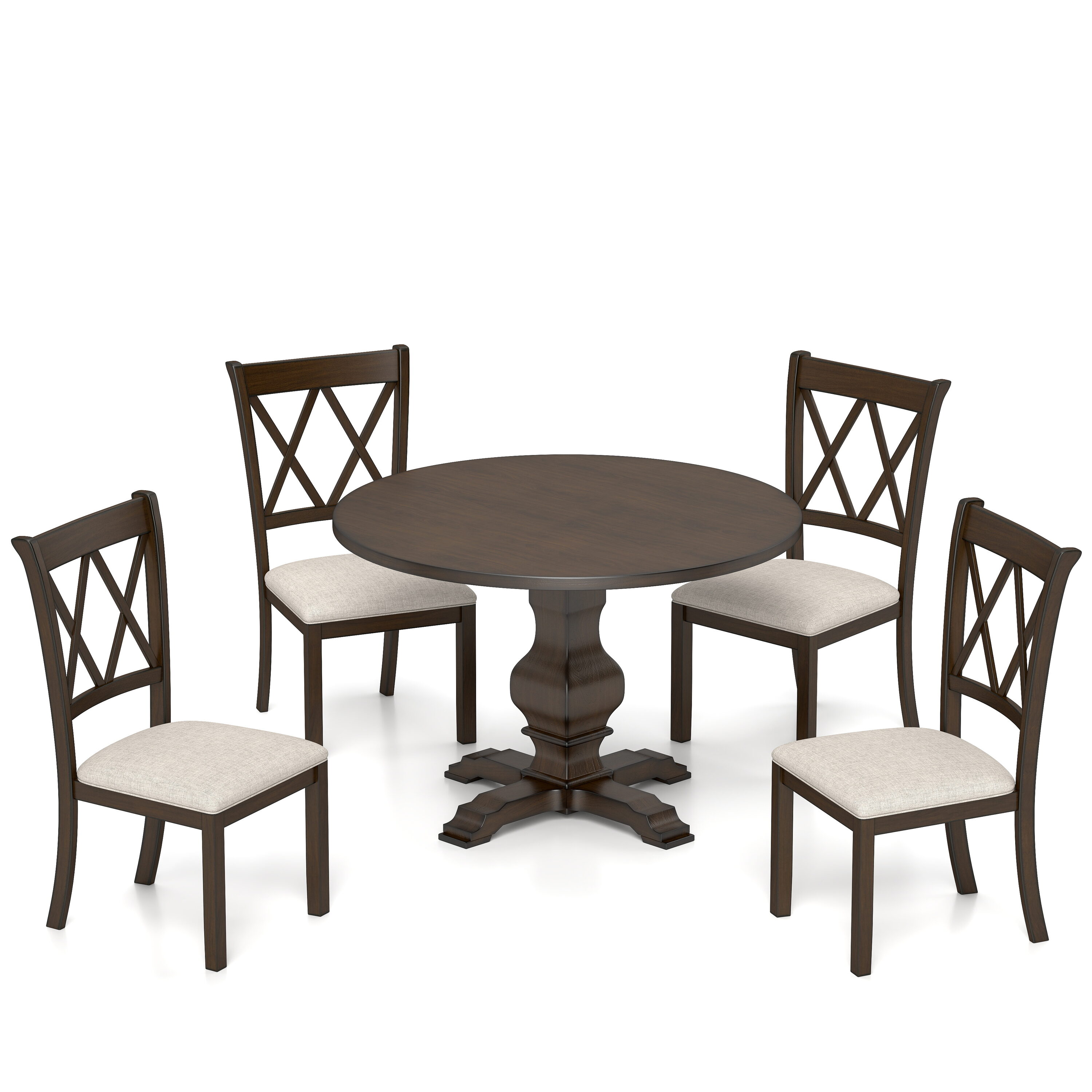 Roundhill Furniture T407EP-C305X2 Dining-Sets - View #9