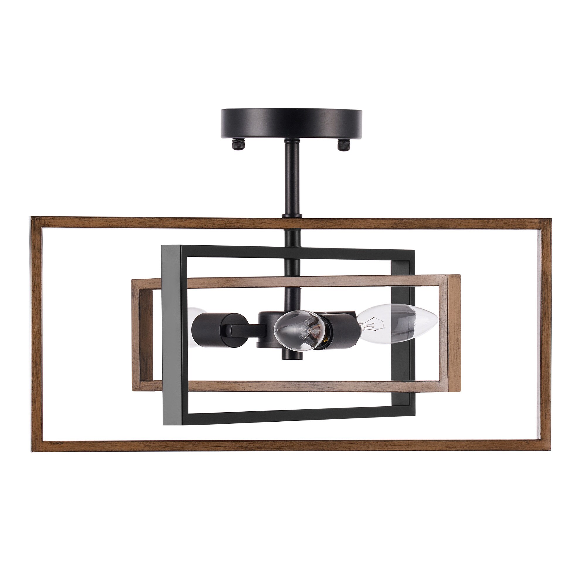 CO-Z HCF-4032-00 3-Light Matte Black Led, Semi mount light