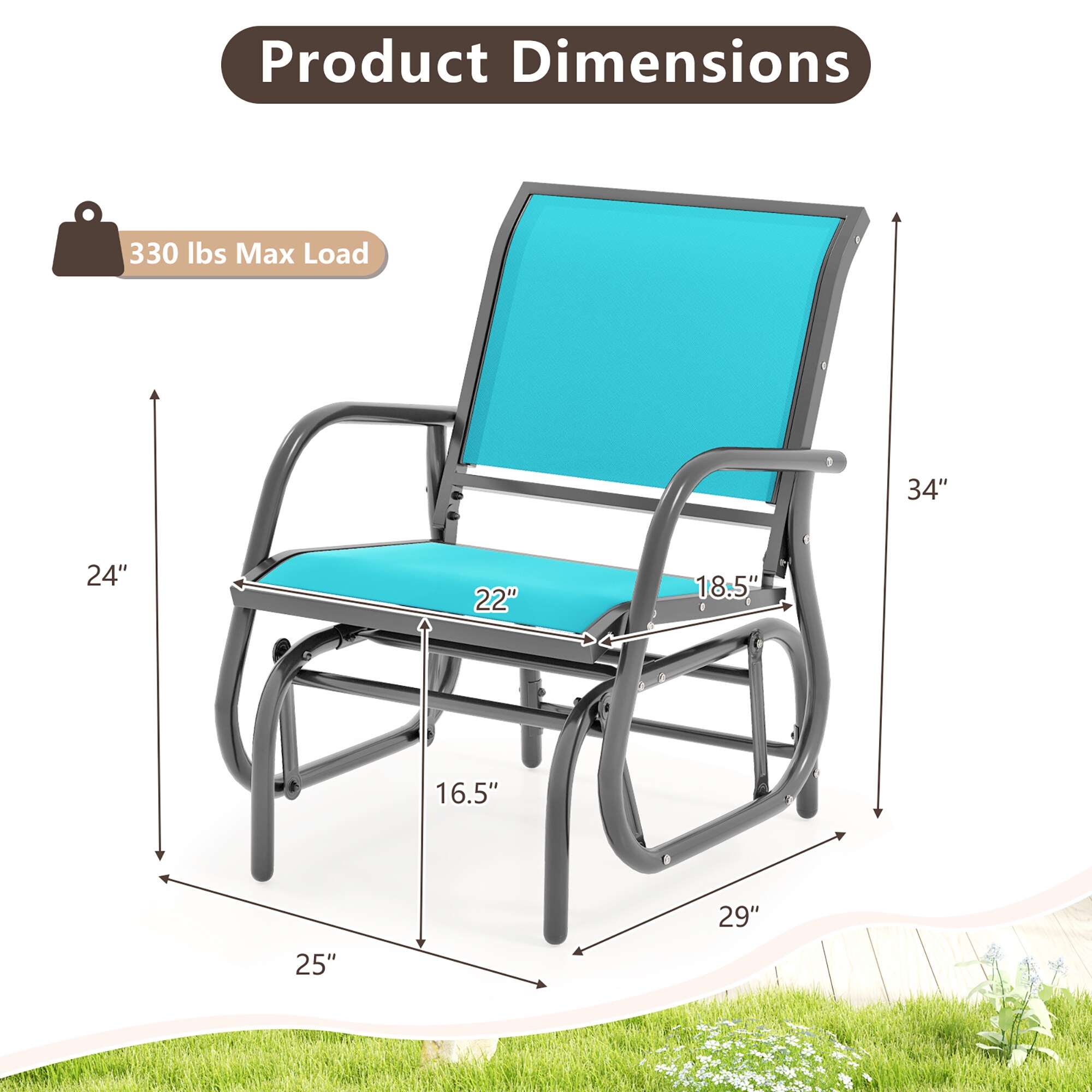 Costway HCST13739 Patio-Chairs - View #2