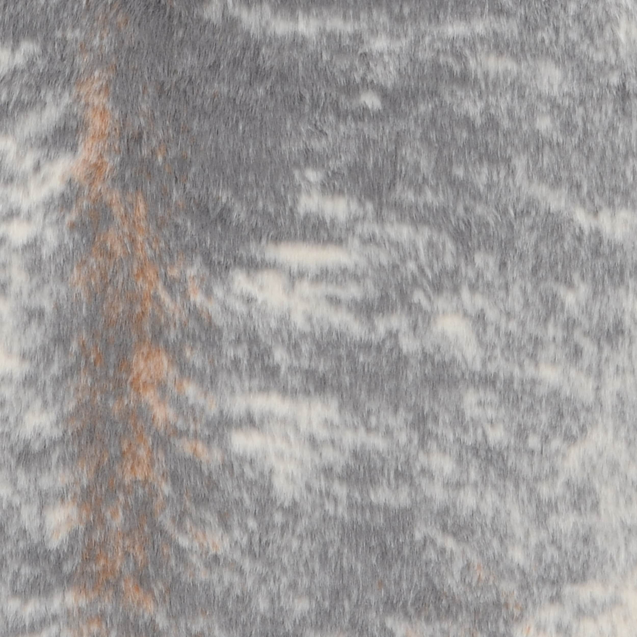 Tufted Grey Mix Faux Cowhide Rectangular Rug 5' x 7'