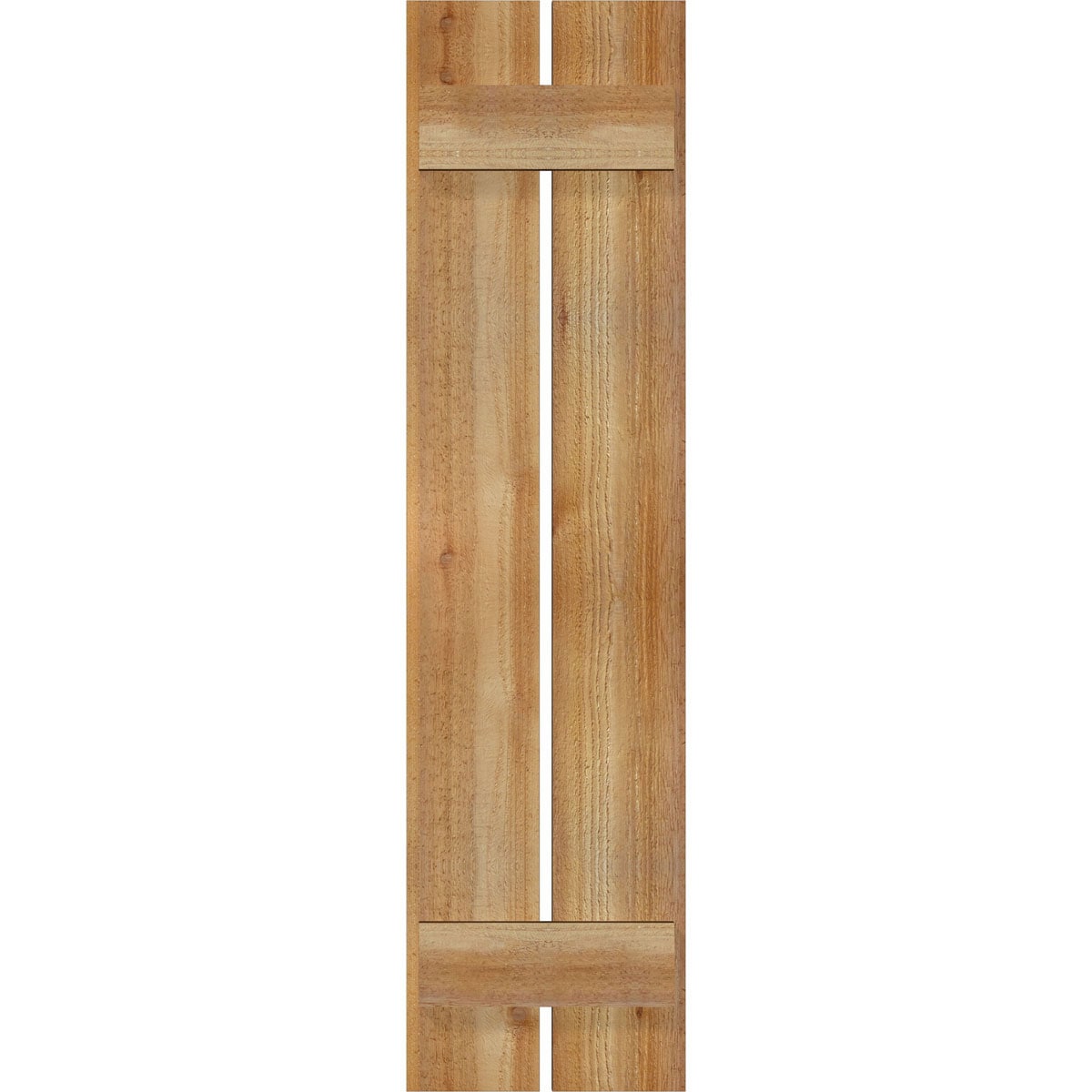 Ekena Millwork RBS06S11X044RWR 11.25-in W x 44-in H Unfinished Paintable/Stainable Board and batten Spaced Wood Exterior Shutters ( 2 -Pack )