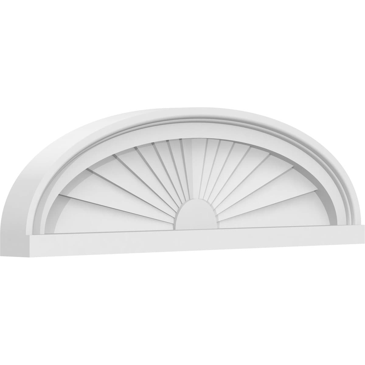 Ekena Millwork PEDPS024X070ELL01 24-in W x 7-in L PVC Pediment