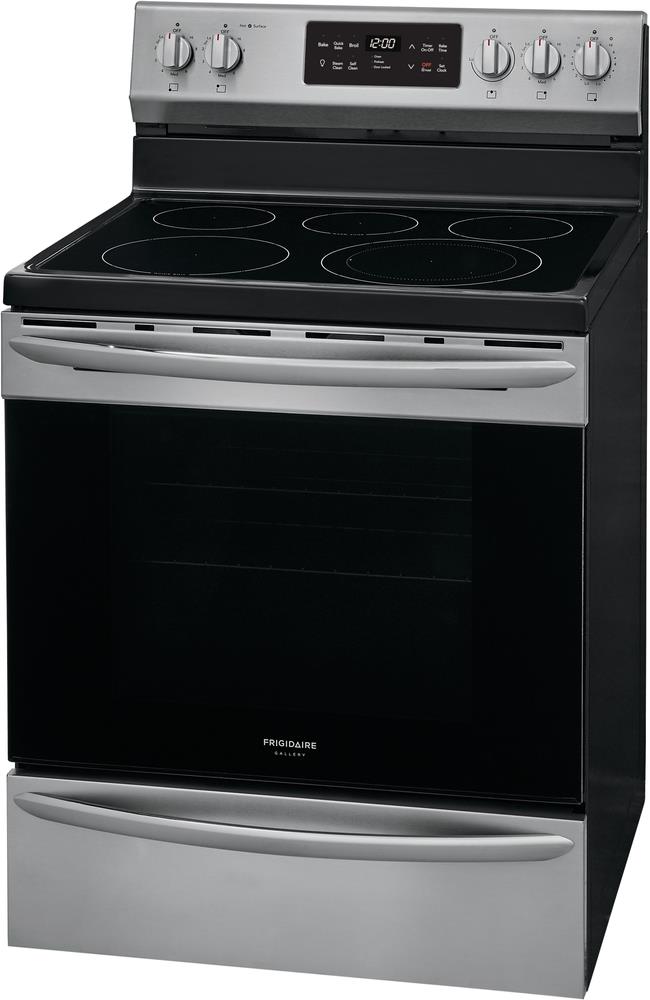 Frigidaire FGEF3058RB 30 Inch Freestanding Electric Range with True  Convection, Temperature Probe, Storage Drawer, Keep Warm, Fits-More™ Cooktop,  Precision Set™ Controls, 5.8 cu. ft. Oven and Star-K® Certified: Black