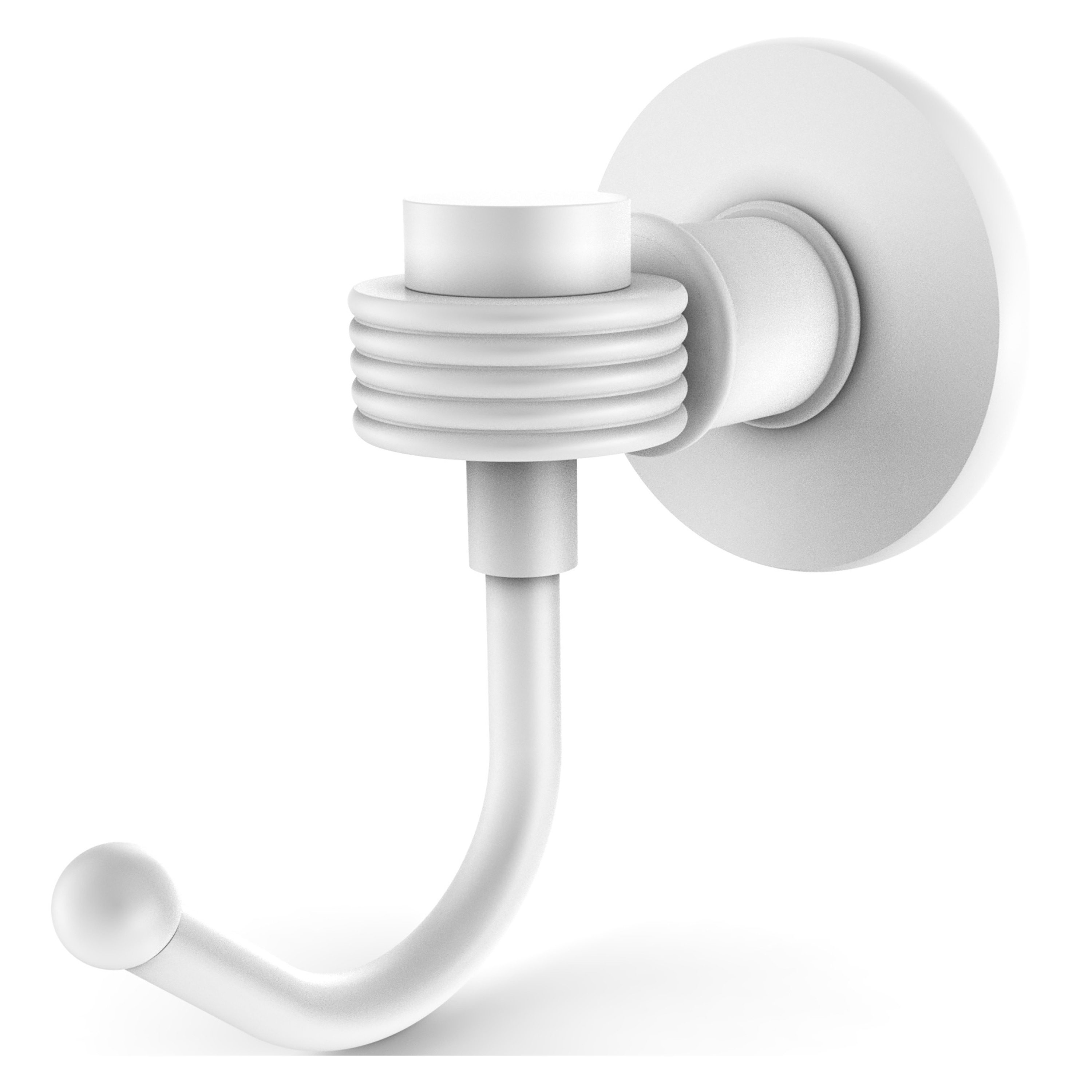 Allied Brass 2020G-WHM Continental Matte White Single -Hook Wall mount Towel Hook