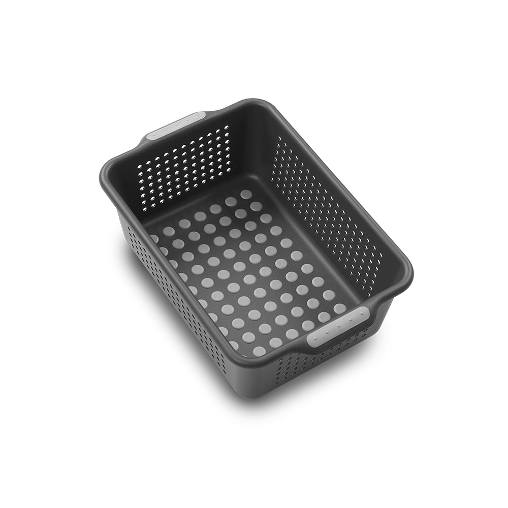 Style Selections 22.3-in W x 22.3-in H x 16.5-in D Blue Plastic Basket