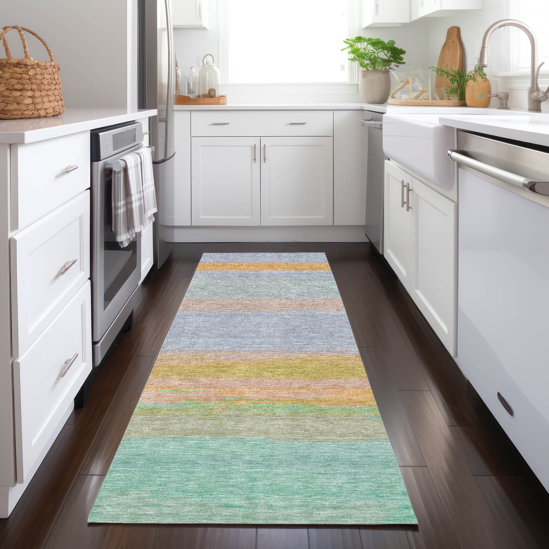 Addison Rugs ACN1273LV2X8 Chantille ACN1273LV 2 x 7 (ft) Polyester Lavender Rectangular Indoor/Outdoor Geometric Machine washable Runner rug