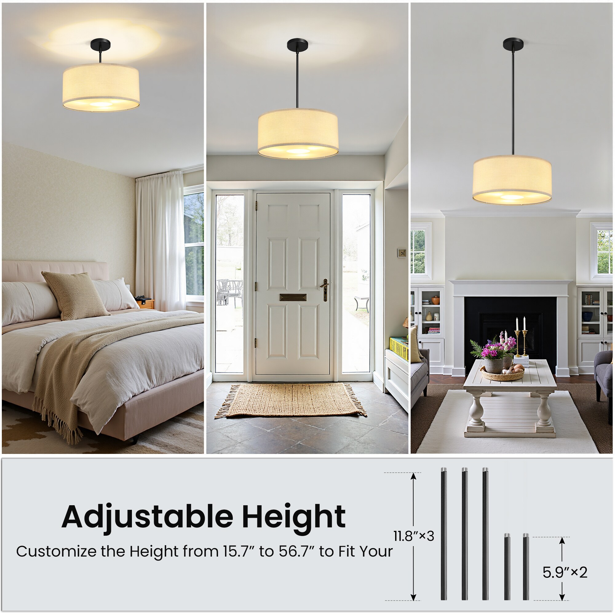 KAISITE 8236PL-03BK-US Pendant-Lights - View #6