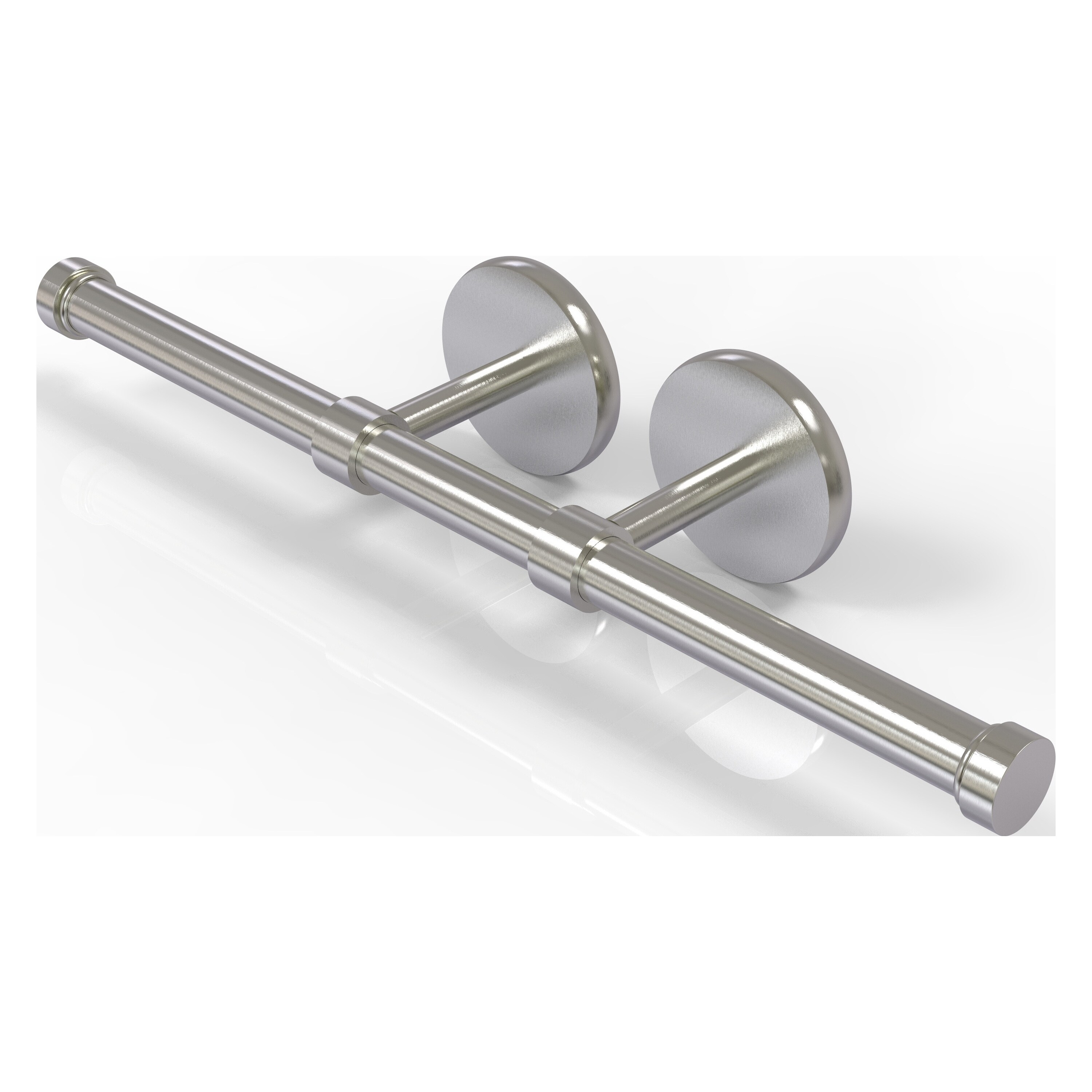 Allied Brass P1000-24-2-SN Prestige Skyline Satin Nickel Wall mount Double post Toilet Paper Holder 2 -Rolls