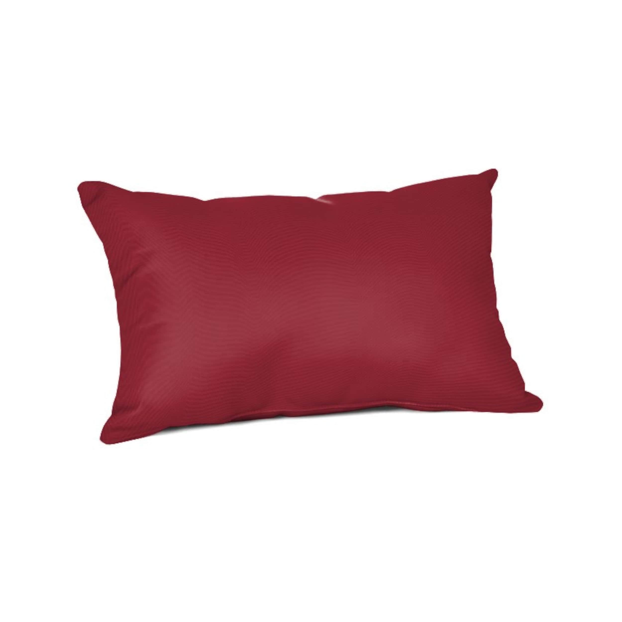 Casual Cushion DS2857-3019 Lumbar Pillow Sunbrella Solid Canvas Burgundy Rectangular (no theme) Lumbar pillow