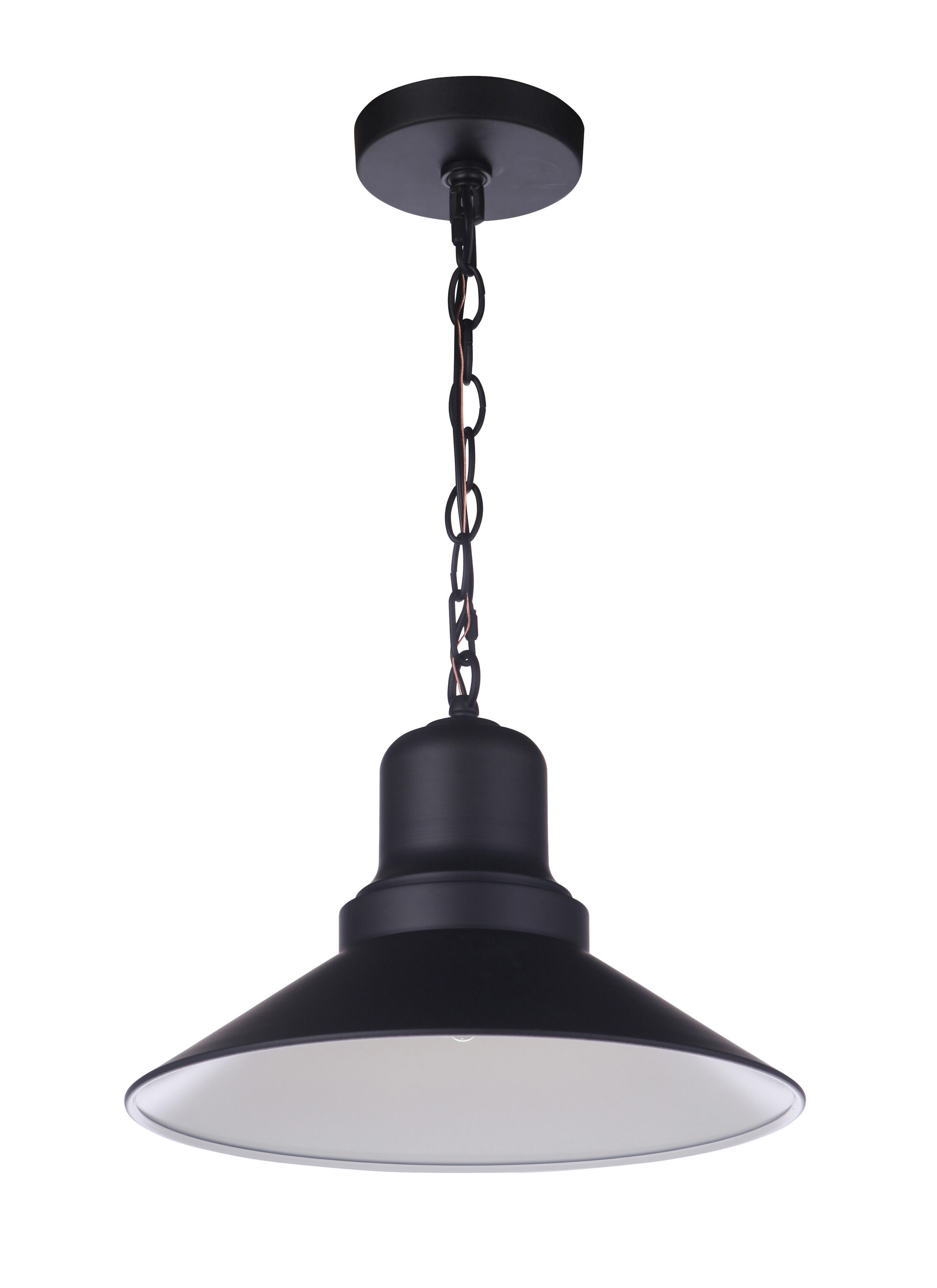 Craftmade ZA5411-MN Singleton Midnight Transitional Cone Medium Outdoor Hanging Pendant light