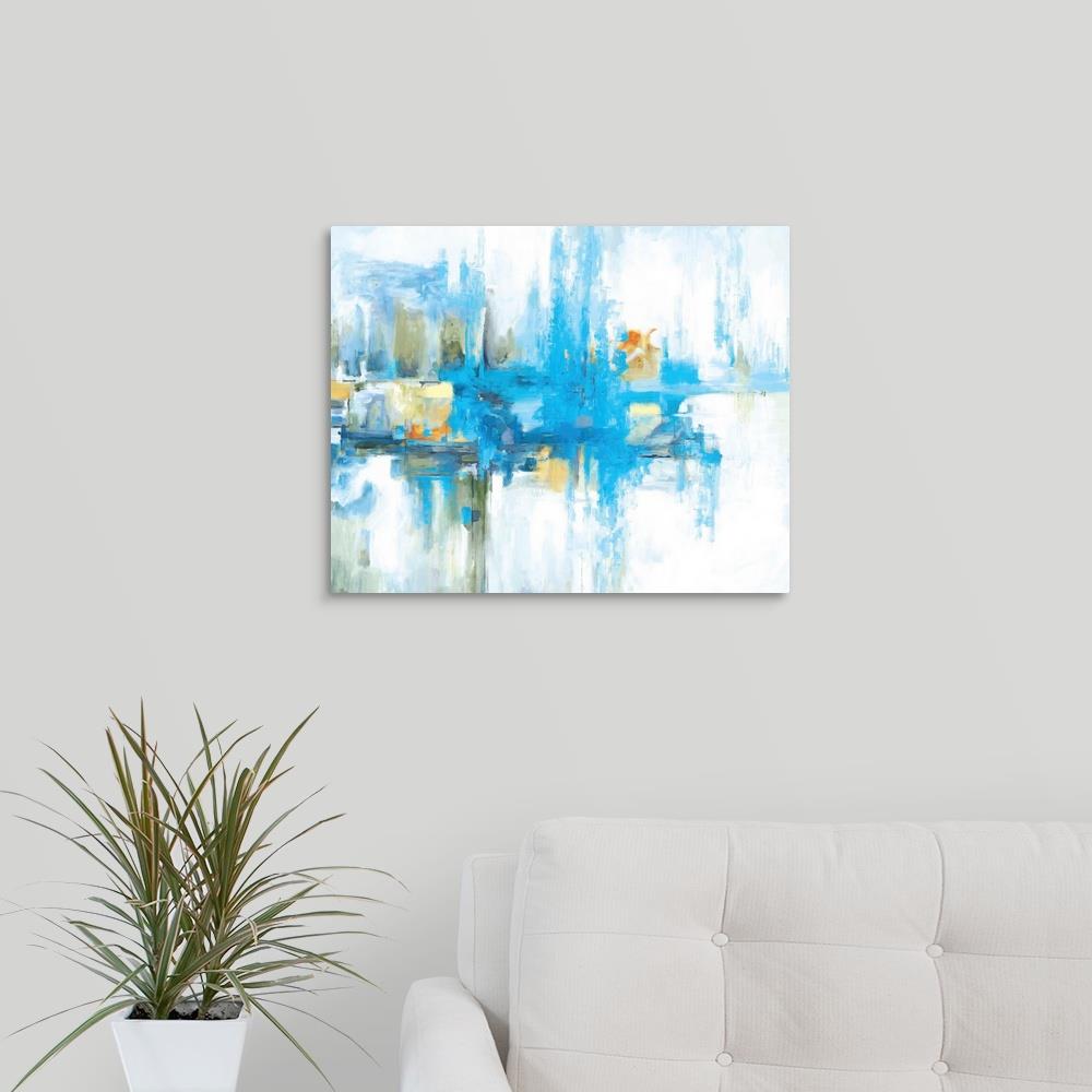 GreatBigCanvas Metro Blue by Circle Art Group 16-in H x 20-in W ...