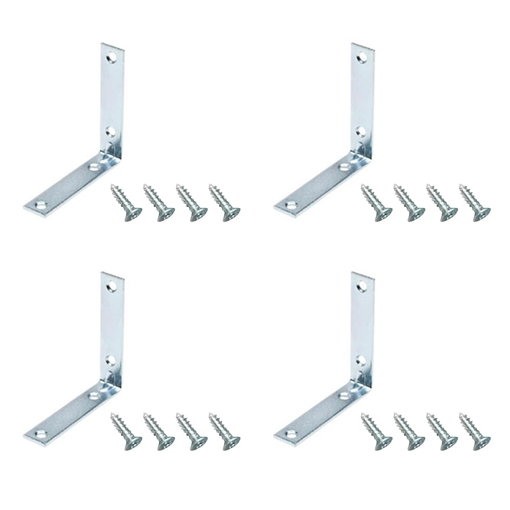 RELIABILT 2-Inches x 0.625-Inches x 2-Inches Zinc-plated Steel Corner brace 4 -Pack #22502ZCXLG