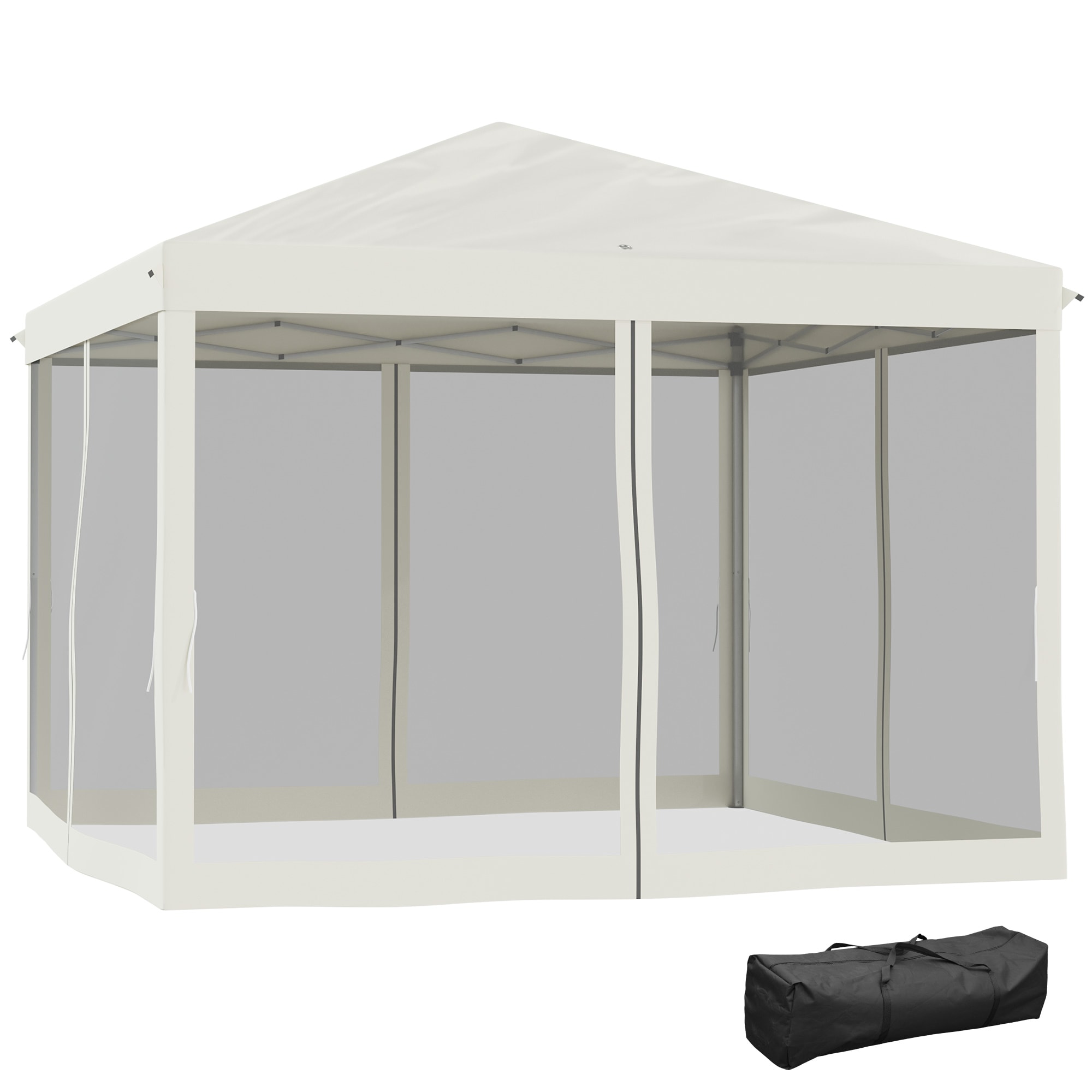 Siavonce XH74279 9.75-ft x 9.75-ft Square Beige Pop-up canopy