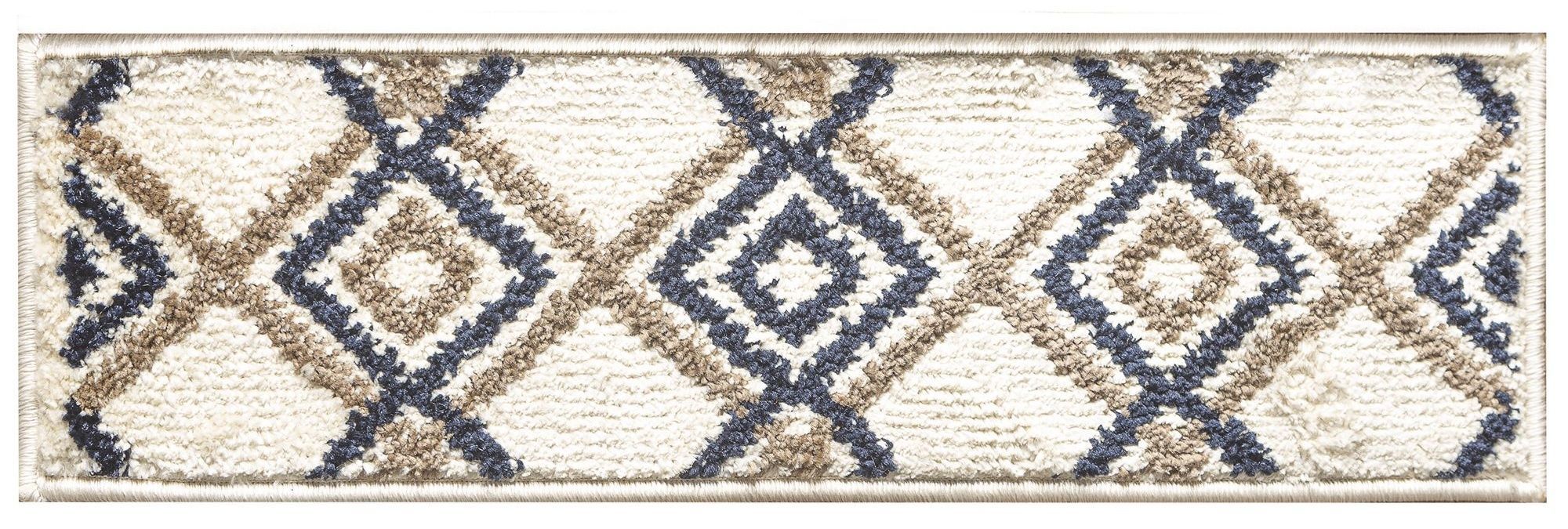 The Sofia Rugs Non-Slip Carpets (Set of 14) Shag Stair Treads Shag Gray  Indoor Geometric Stair Tread Rug in the Rugs department at