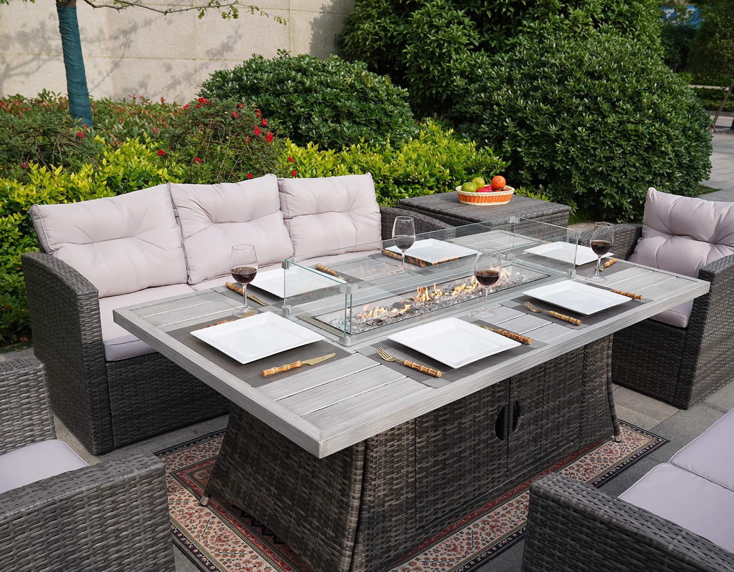 Direct Wicker DWG-1506RA-GR Patio-Conversation-Sets - View #2