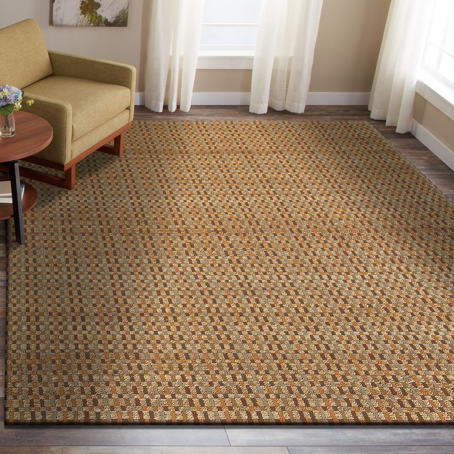 LR Home 5176A4984934J8 9 X 12 (ft) Jute Natural/Brown Indoor Solid Area Rug