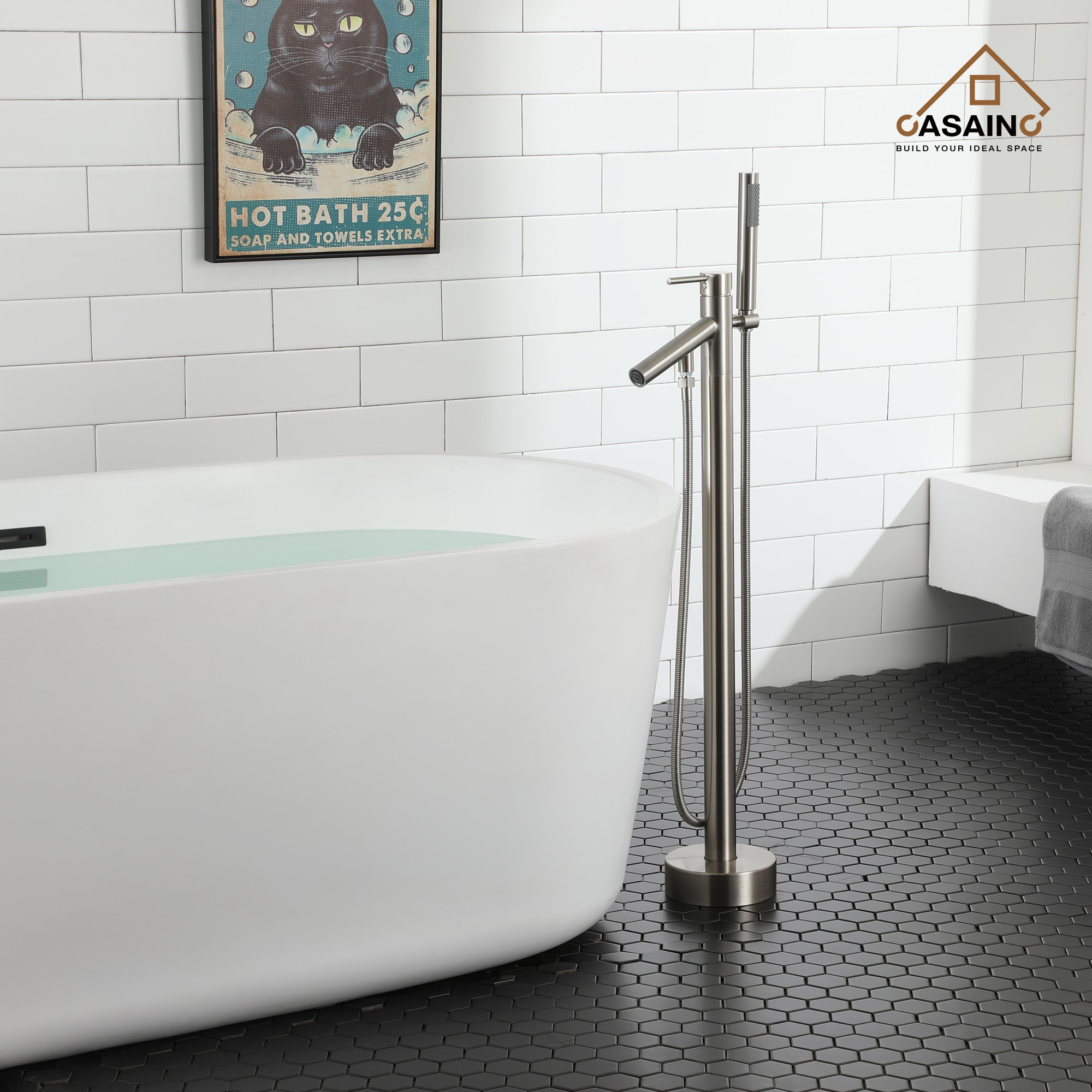 CASAINC MCS96-MB Roman-Tub-Faucets - View #2