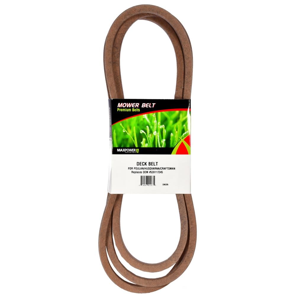 MaxPower 336335B 5/8-in x 123-in Deck Belt, for 46-in Riding Mower/Tractors, Replaces OEM Part Number Replaces Oem Number 539117245
