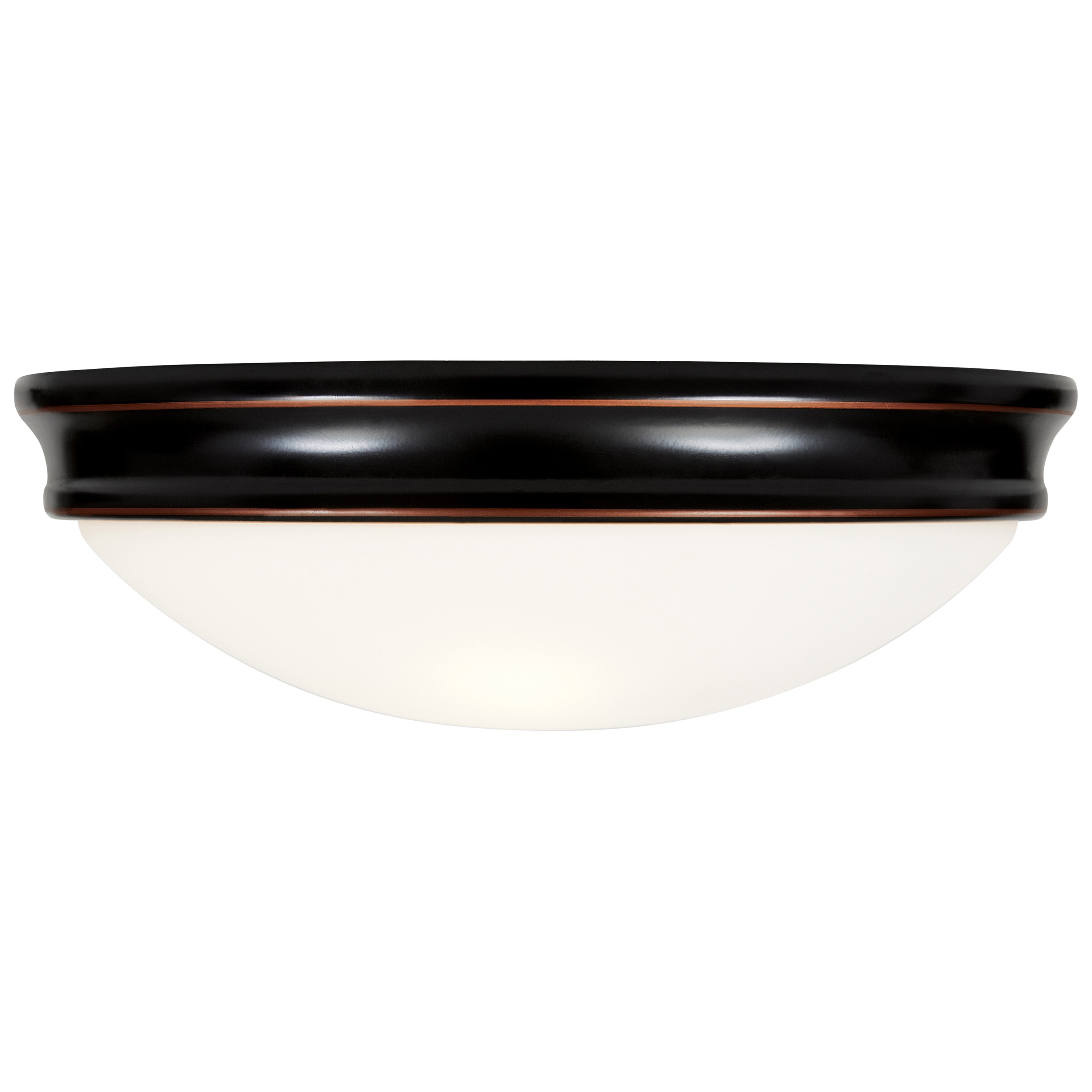 Oil Rubbed Bronze LED Flush Mount with Opal Glass Dome
