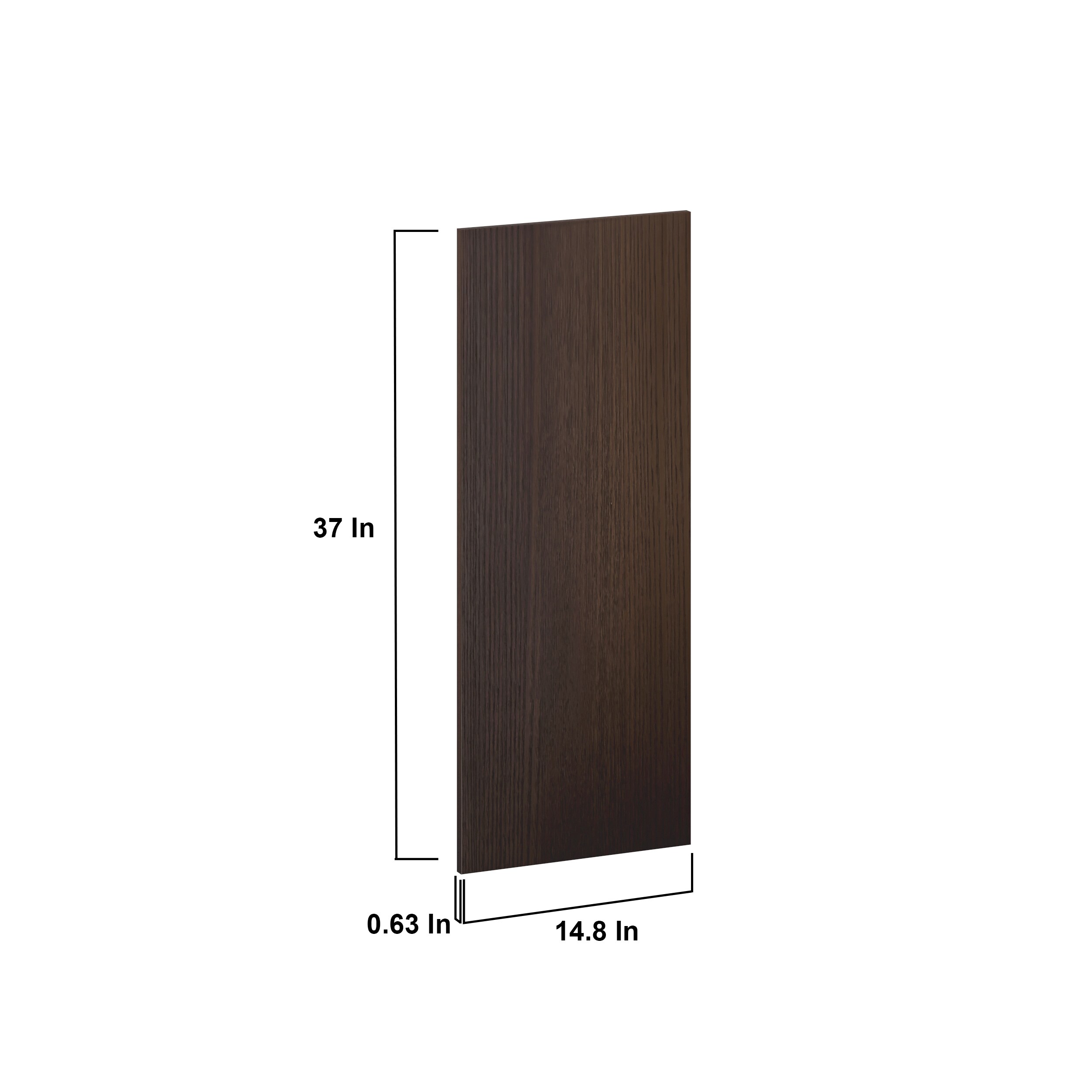 Hugo&Borg Montclaire 14.81-in W x 37.5-in H x 0.63-in D Wood Stained ...