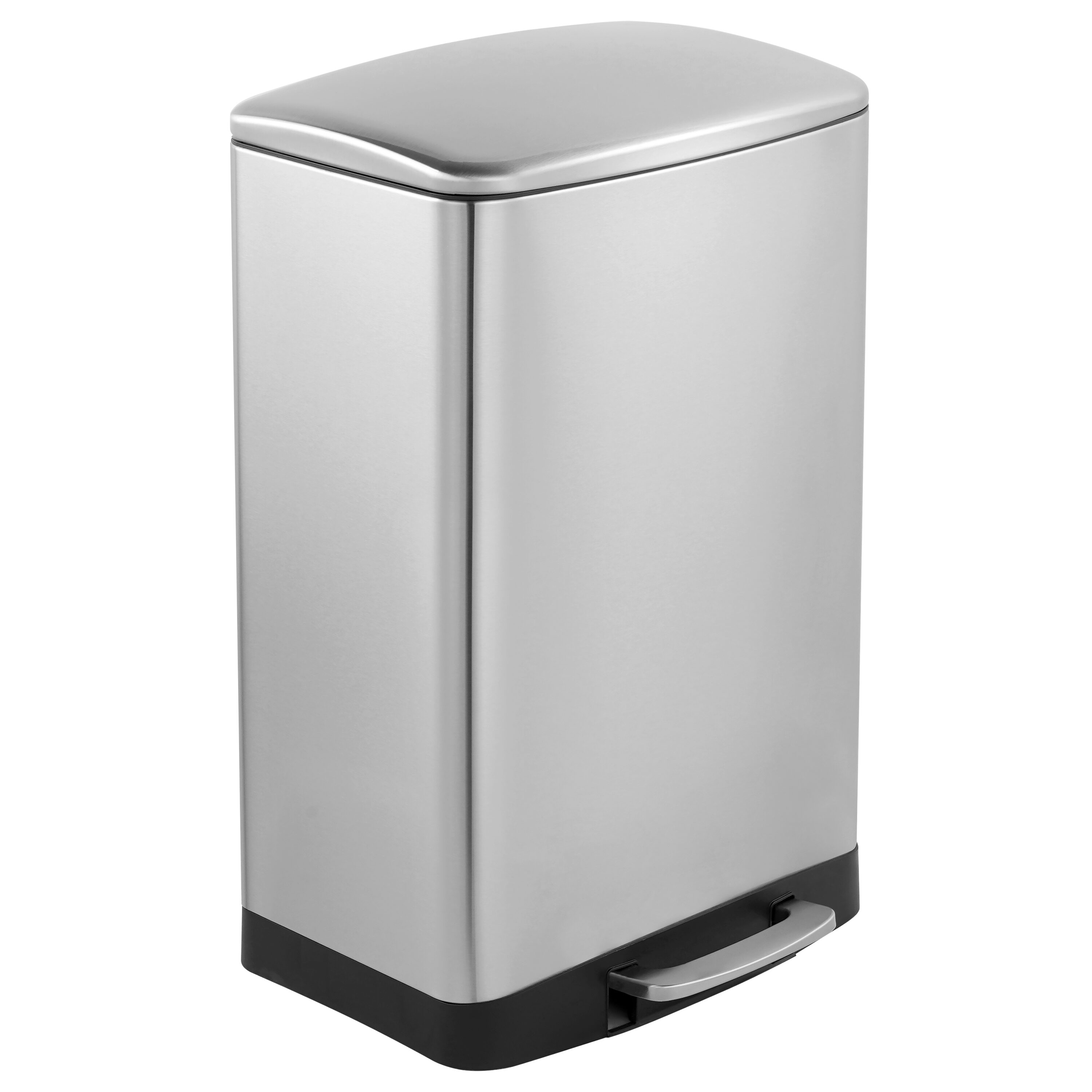MEGA CASA MGCS-AS2204 13 Gallon Stainless Steel Step-on Indoor/Outdoor Trash Can
