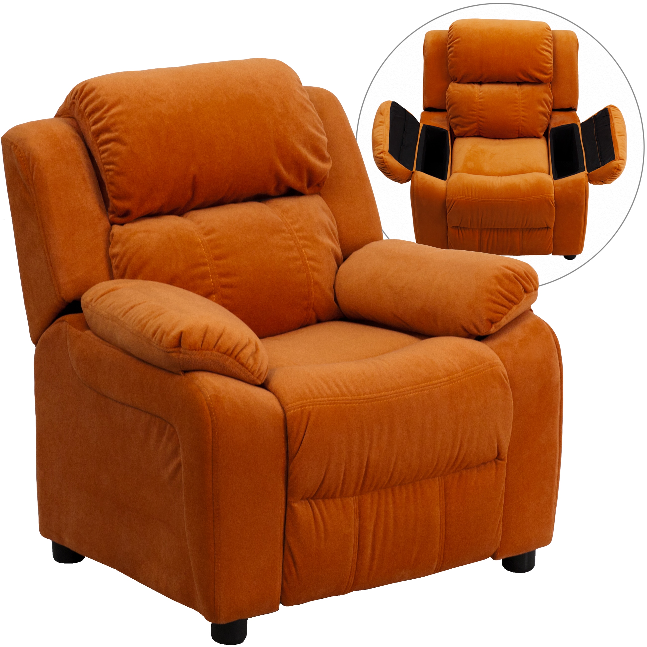 orange microfiber chair