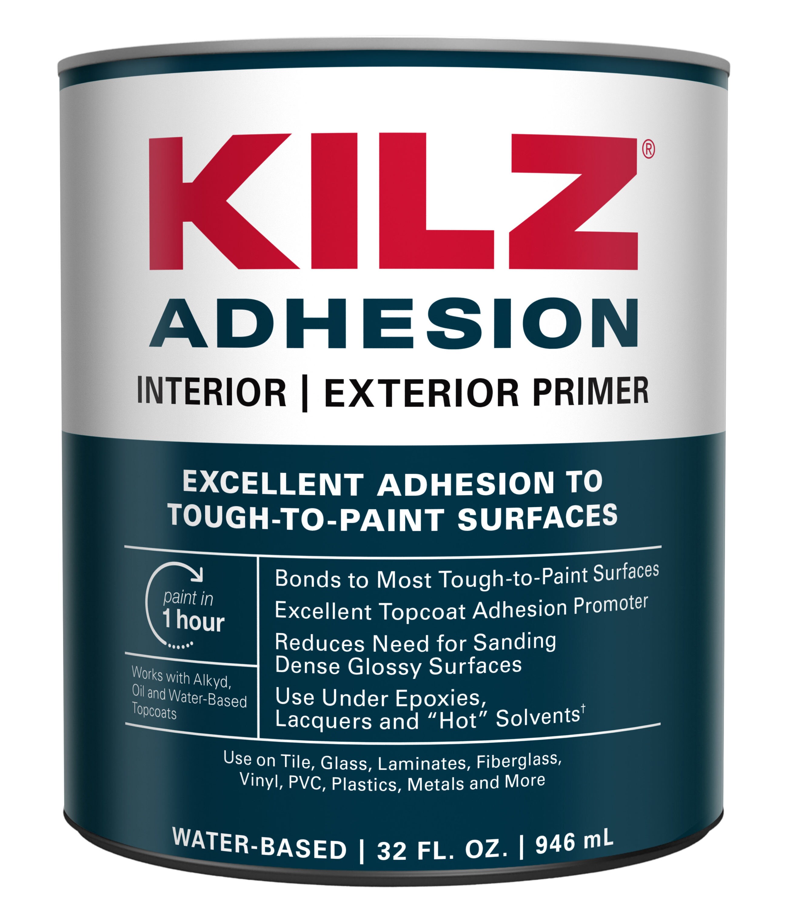 KILZ Adhesion Interior/Exterior Bonding Water-based Wall and Ceiling Primer (1-quart)