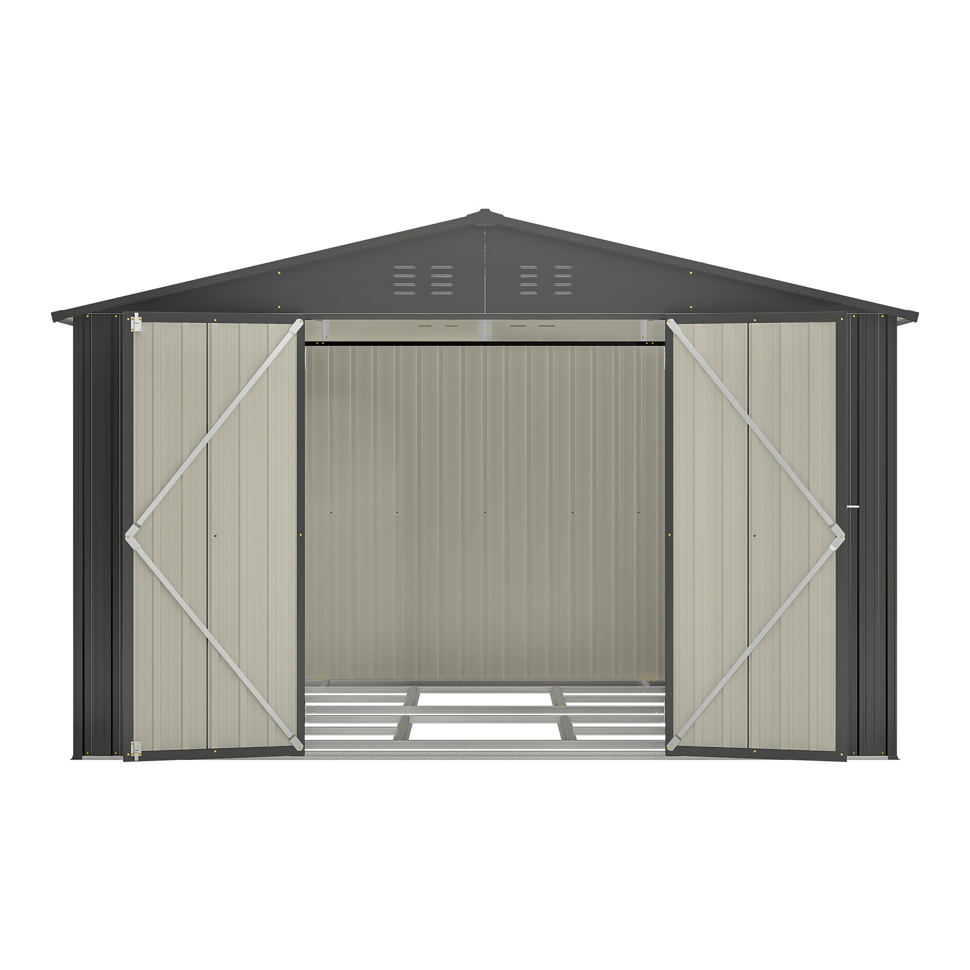 WELLFOR TWSG004-GN Metal-Storage-Buildings-Sheds - View #12